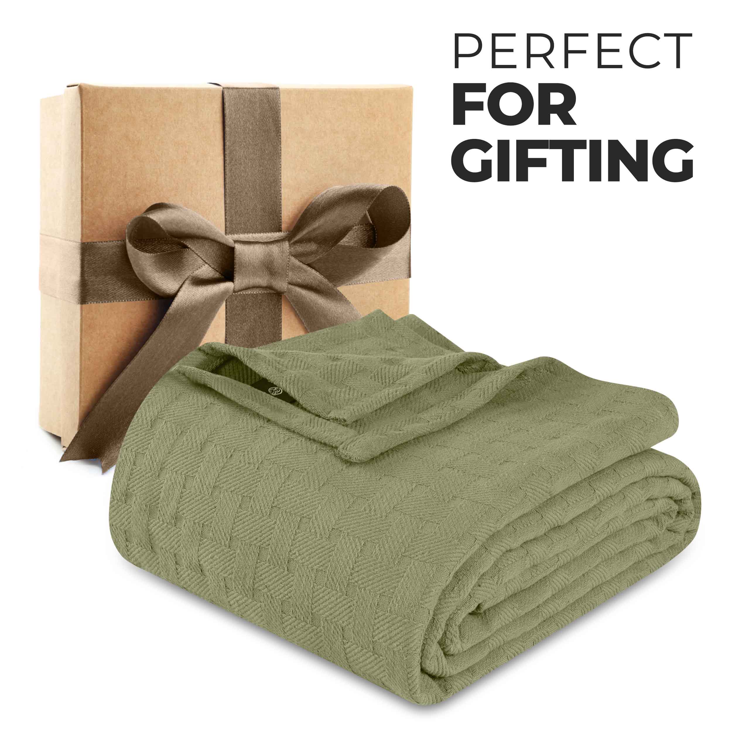 Basketweave All Season Cotton Bed Blanket & Sofa Throw - Omnigoodsstore