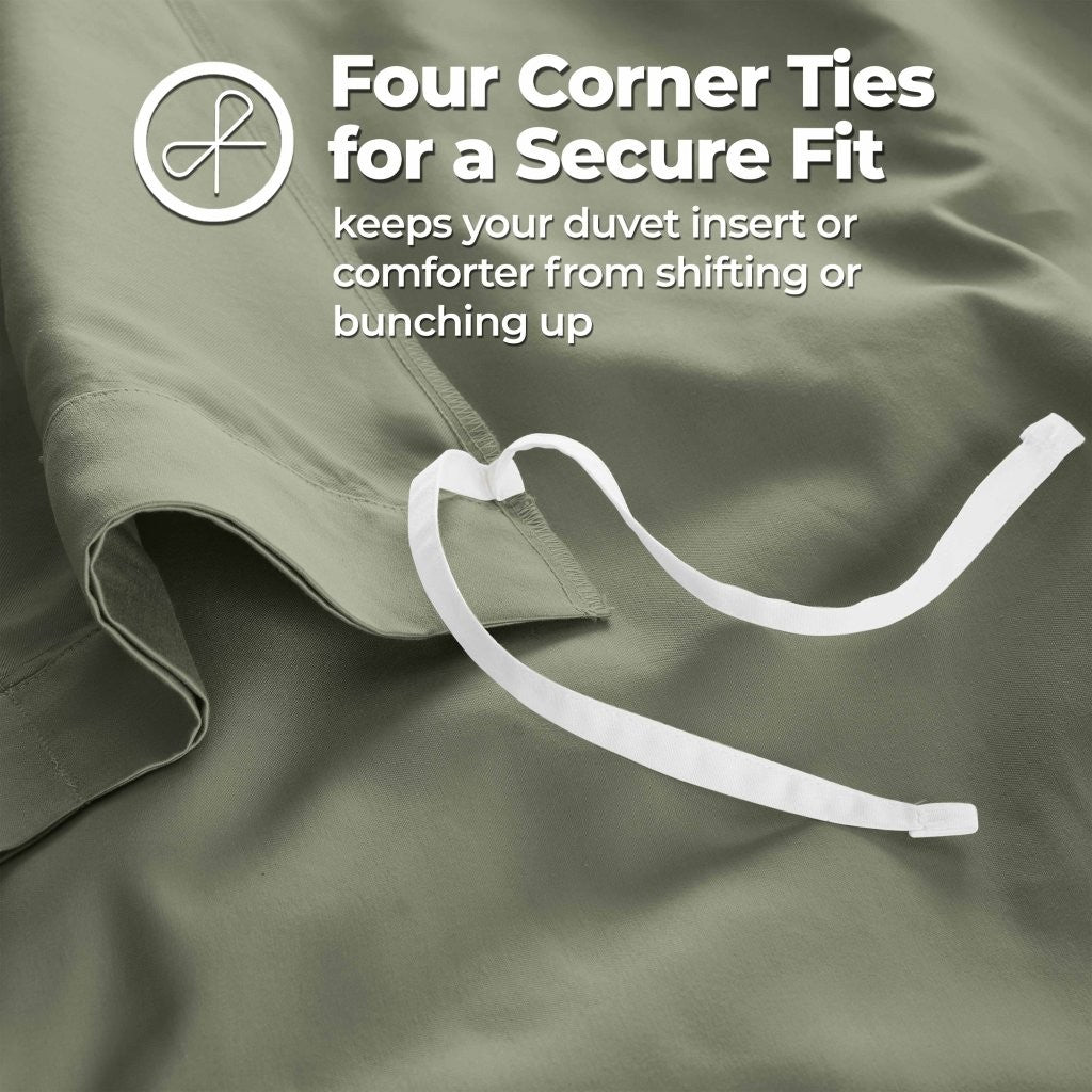 1200 Thread Count Egyptian Solid Cotton Duvet Cover Set - Omnigoodsstore