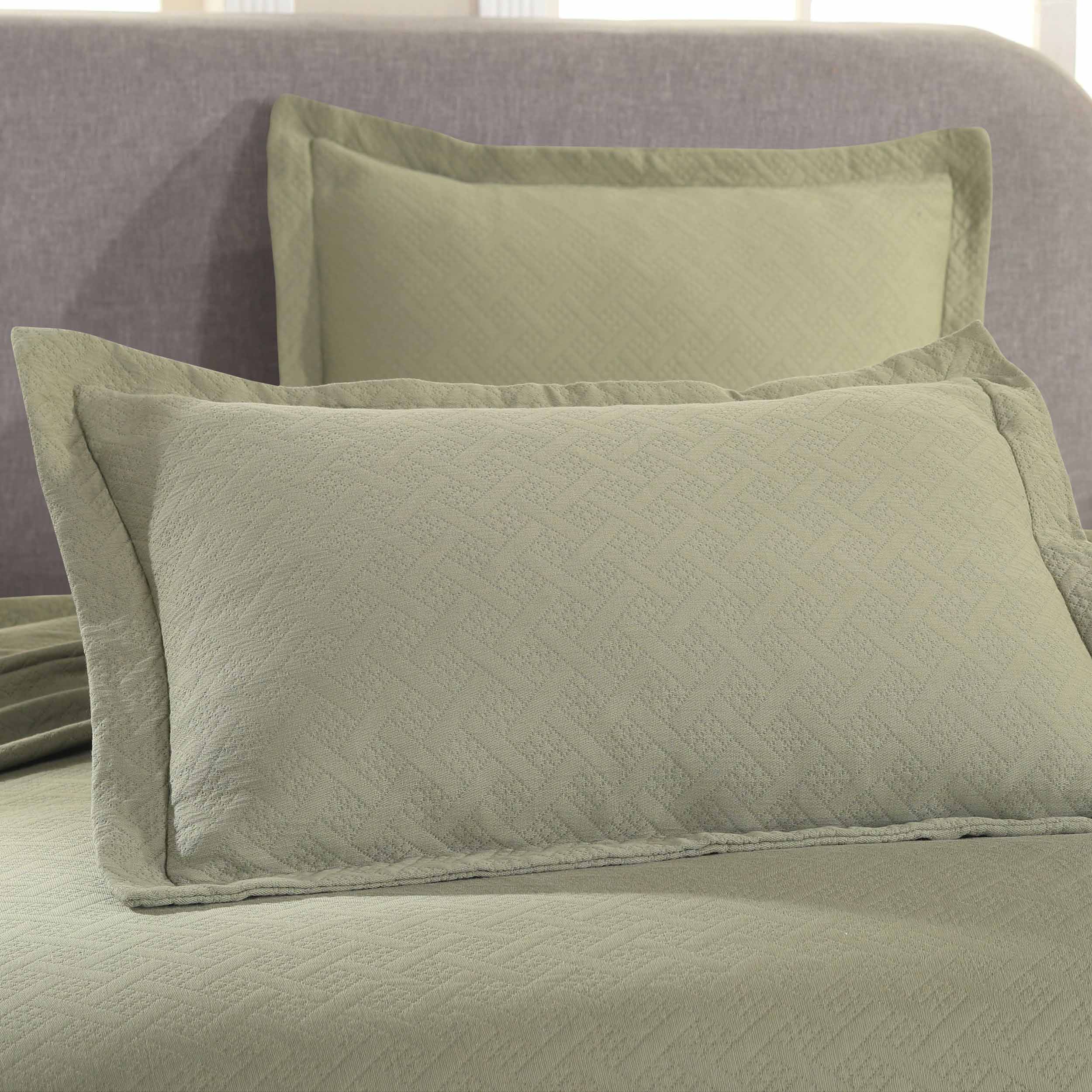 Basket Weave Matelasse Cotton Bedspread Set - Omnigoodsstore