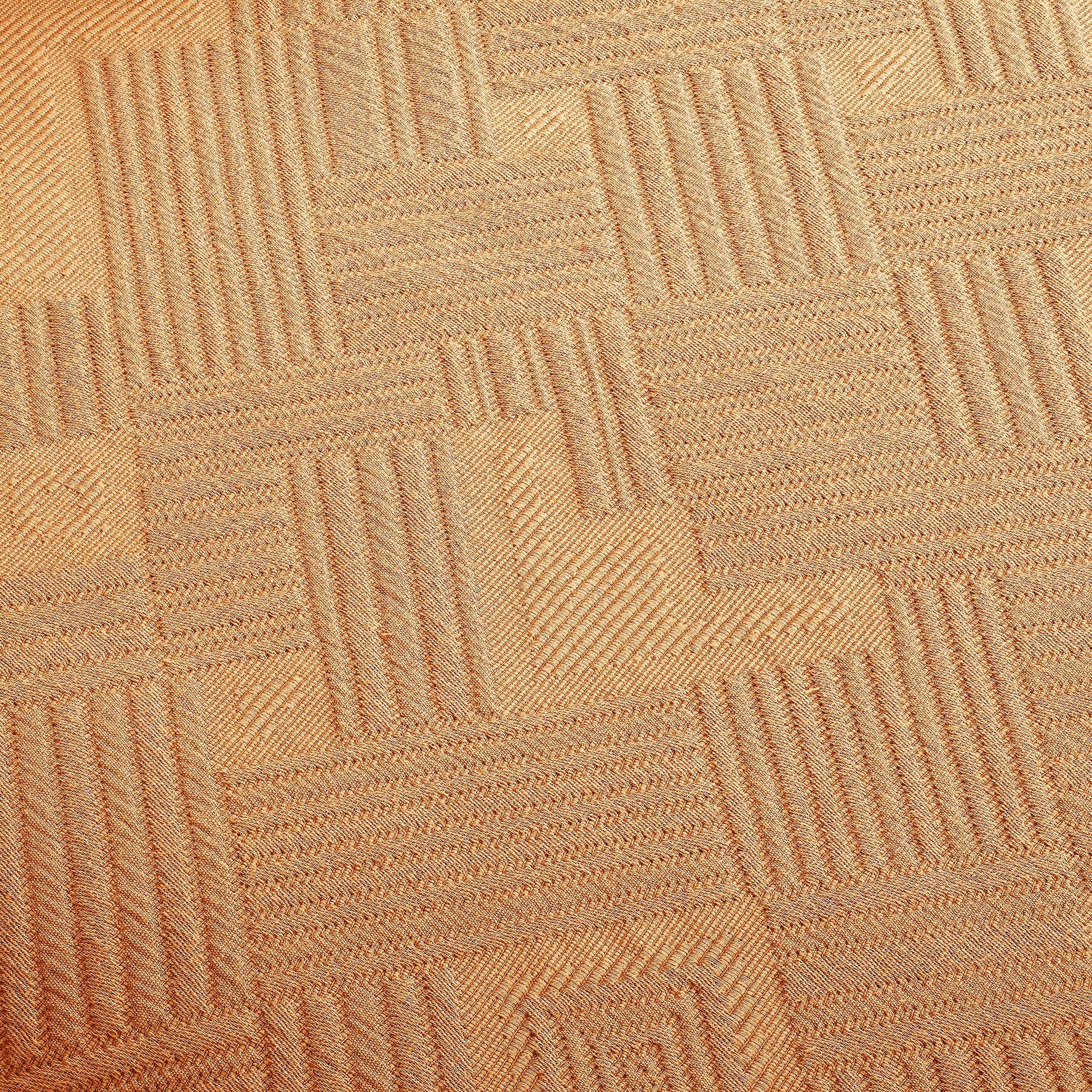 Geometric Fret Cotton Jacquard Matelasse Scalloped Bedspread Set - Omnigoodsstore