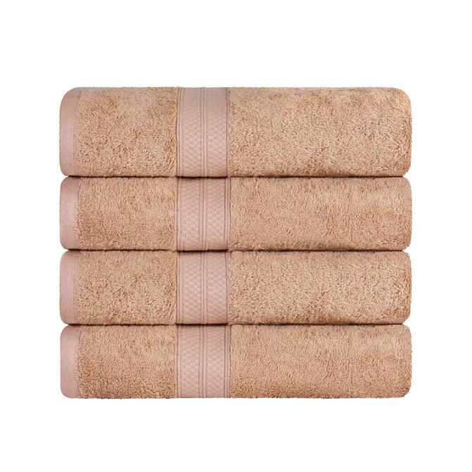 Ultra-Soft Rayon from Bamboo Cotton Blend 4 Piece Bath Towel Set - Omnigoodsstore