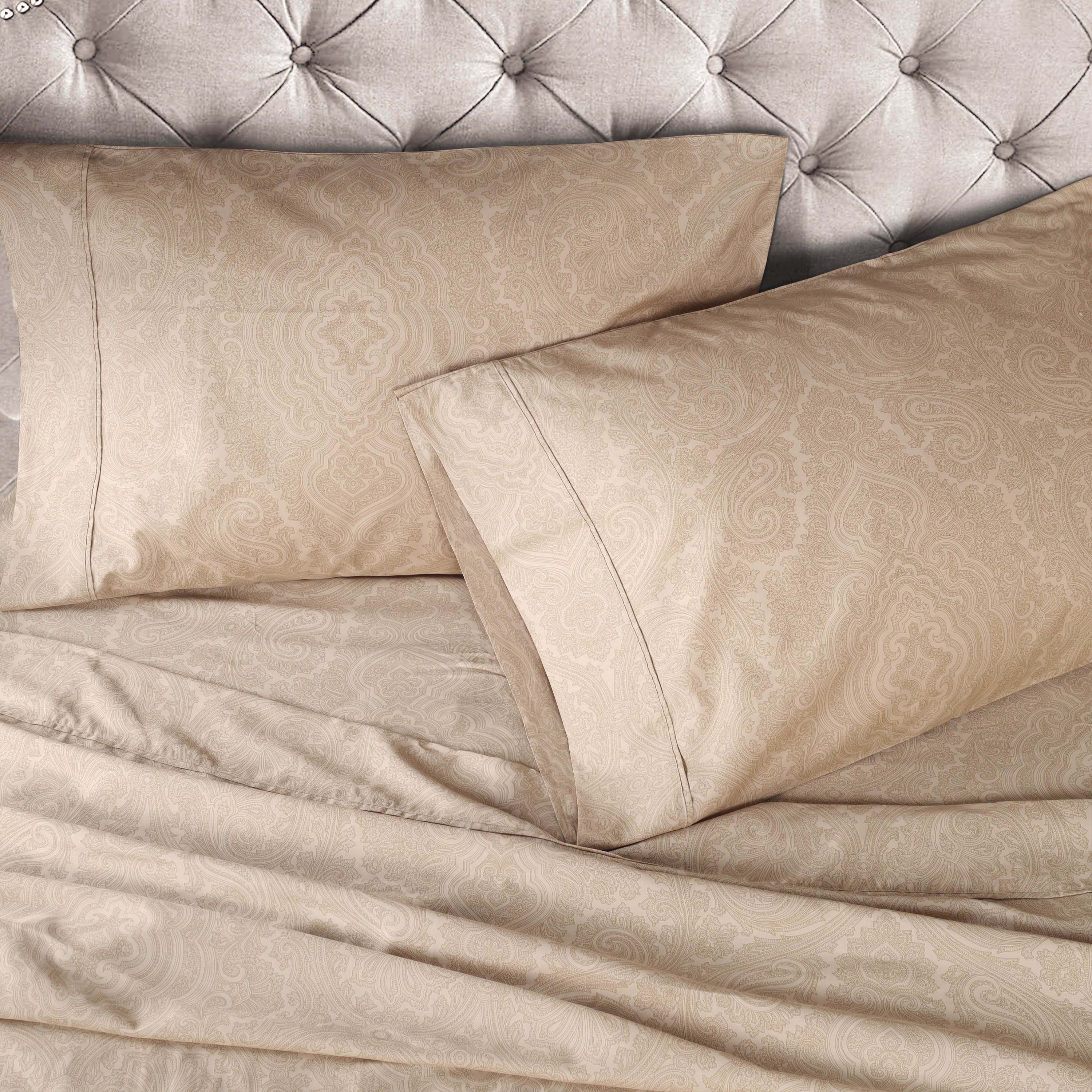 Italian Paisley 600 Thread Count Cotton Blend Deep Pocket Sheet Set - Omnigoodsstore