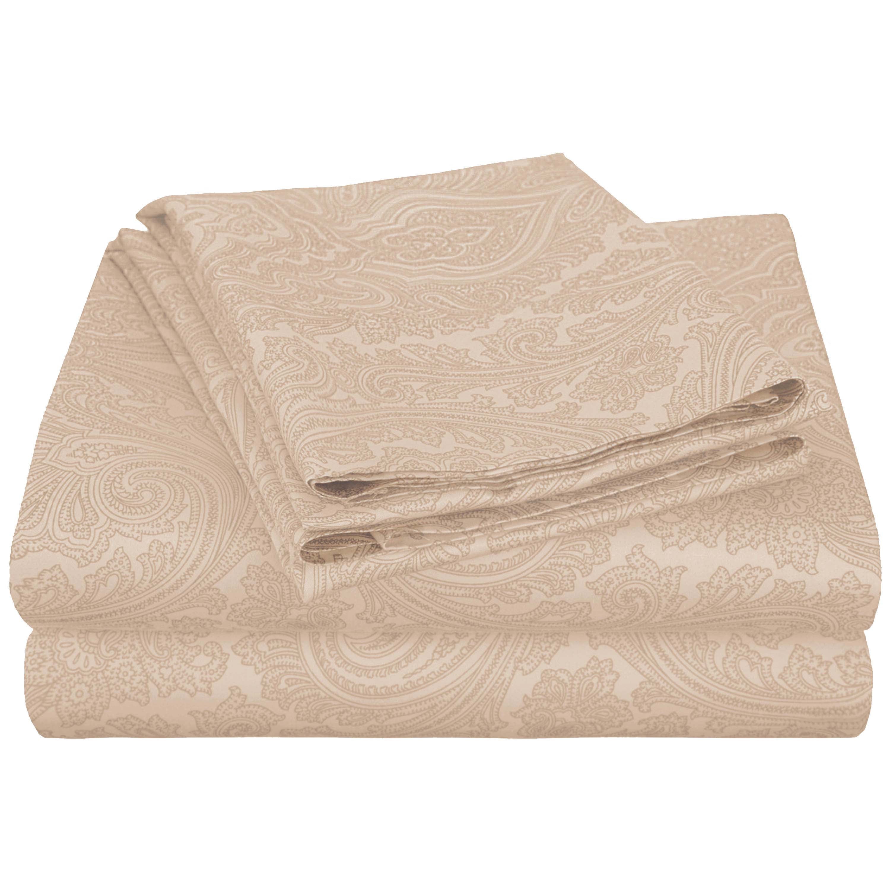 Italian Paisley 600 Thread Count Cotton Blend Deep Pocket Sheet Set - Omnigoodsstore