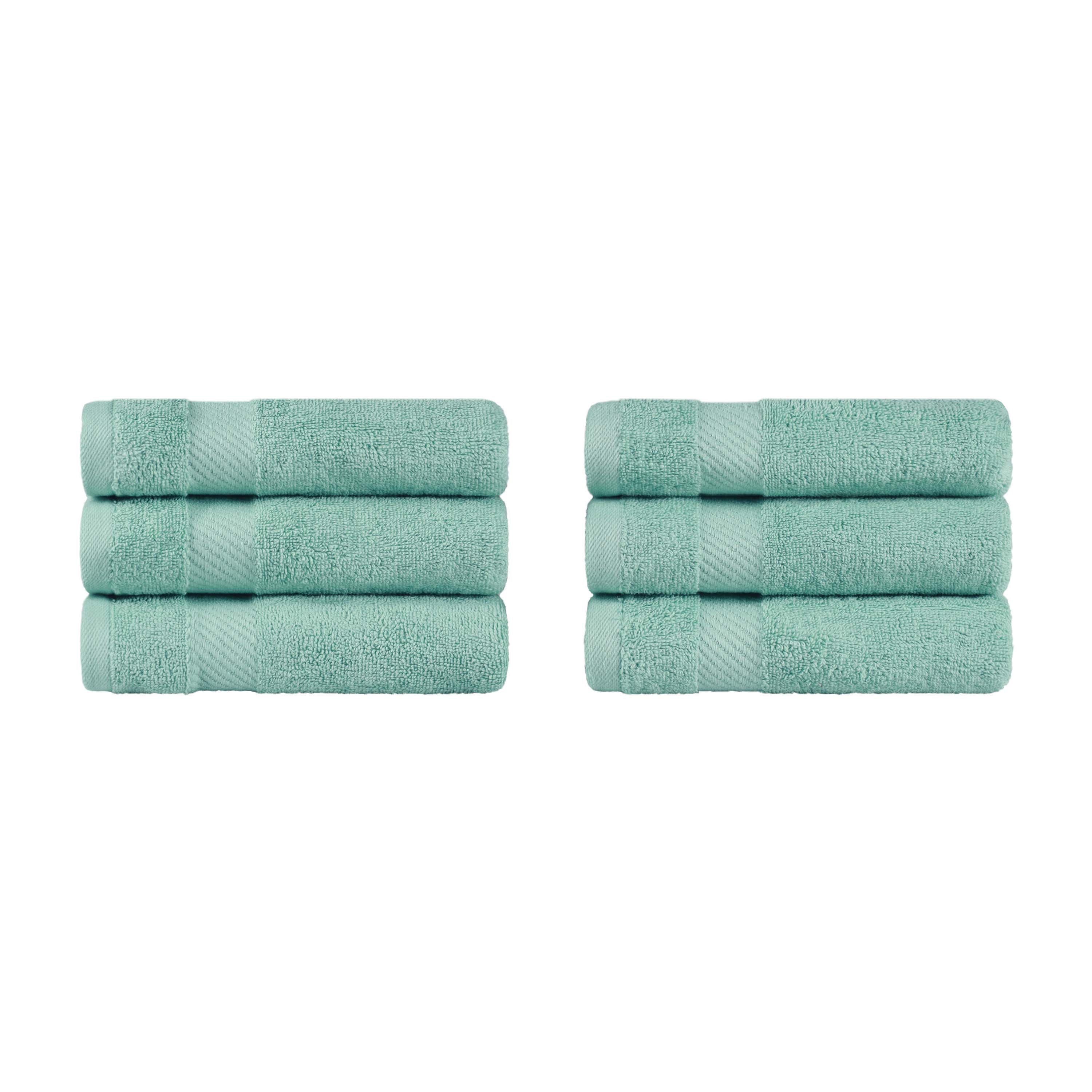 Kendell Egyptian Cotton 6 Piece Hand Towel Set with Dobby Border - Omnigoodsstore