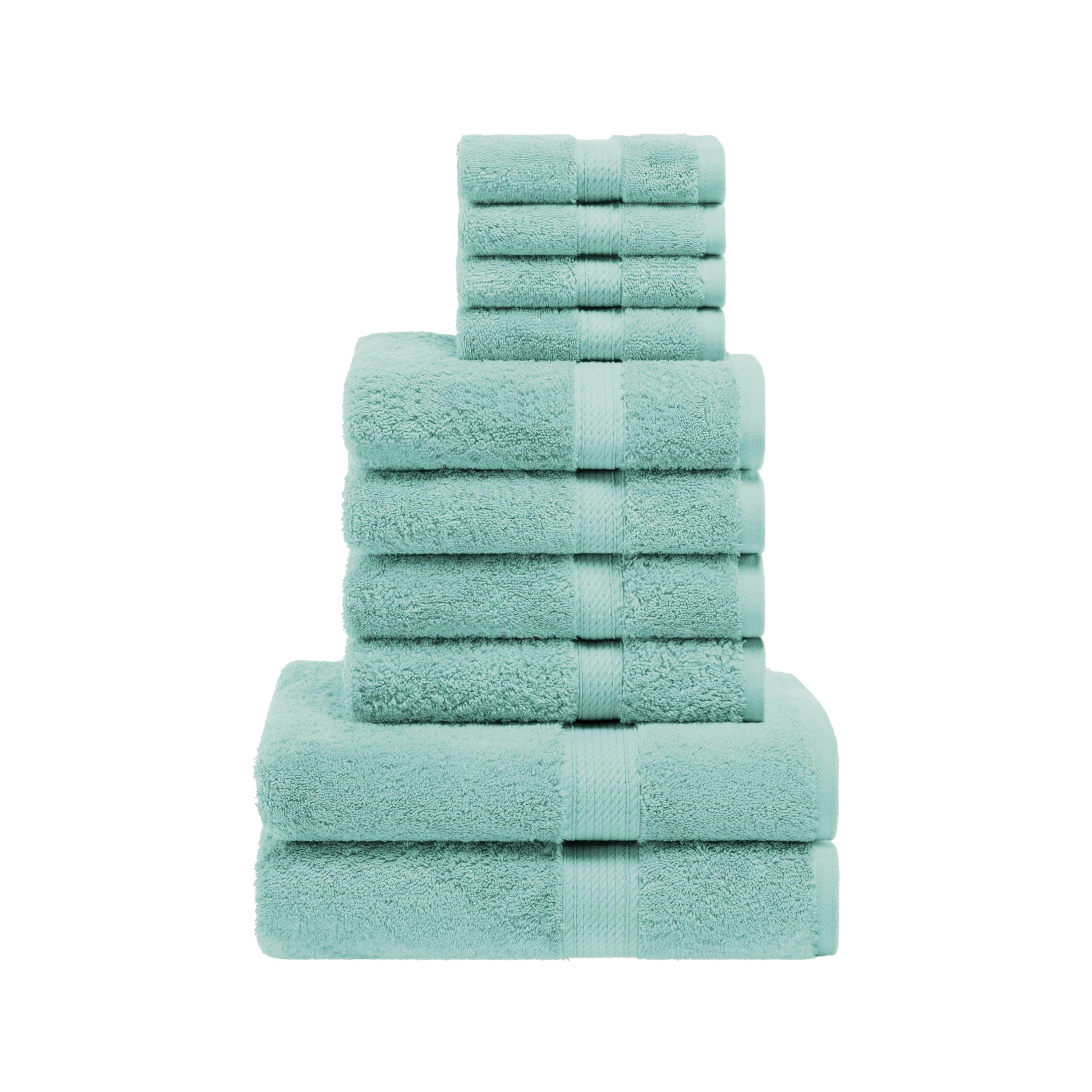 Egyptian Cotton Plush Heavyweight Absorbent Luxury 10 Piece Towel Set - Omnigoodsstore