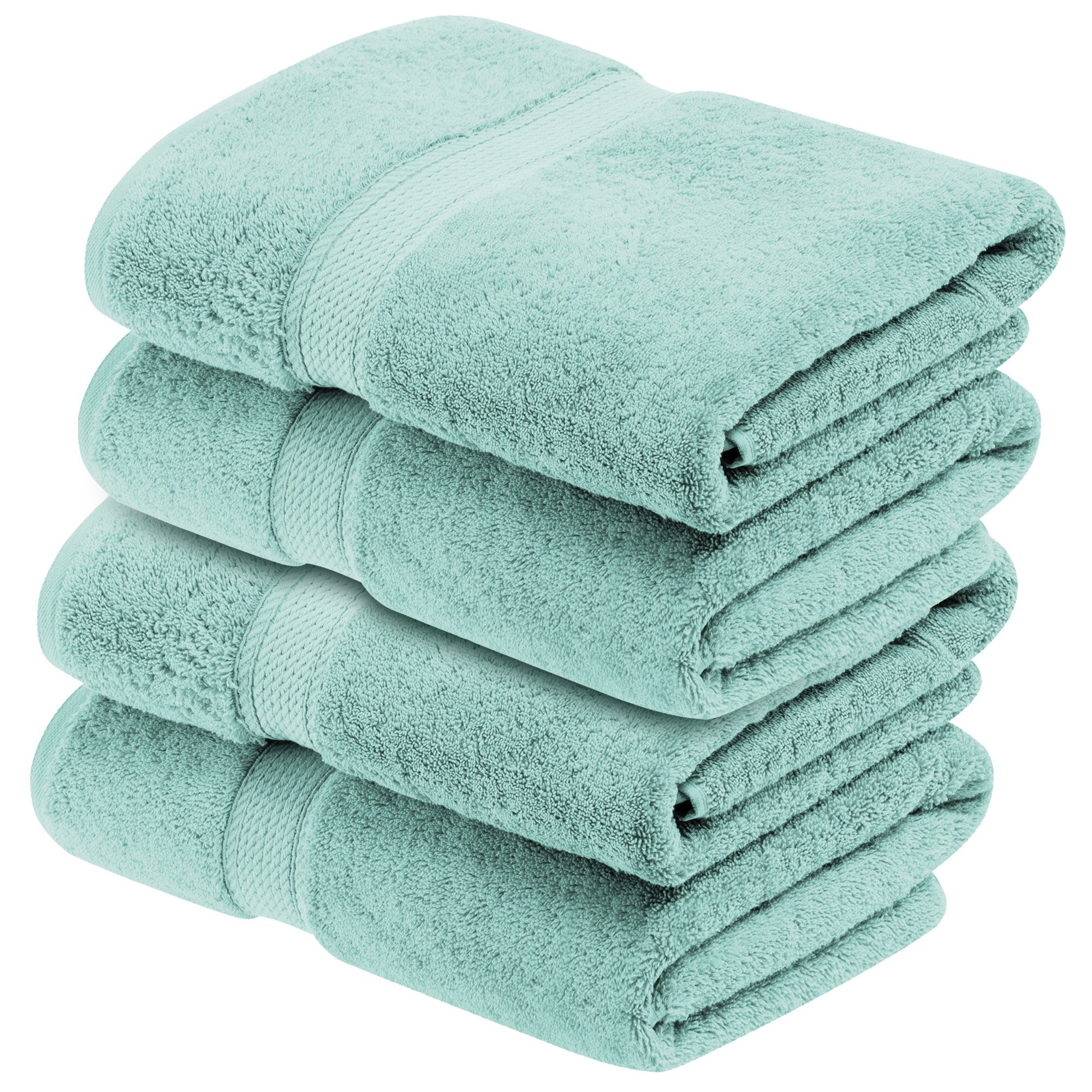 Egyptian Cotton Pile Plush Heavyweight Soft 4 Piece Bath Towel Set - Omnigoodsstore