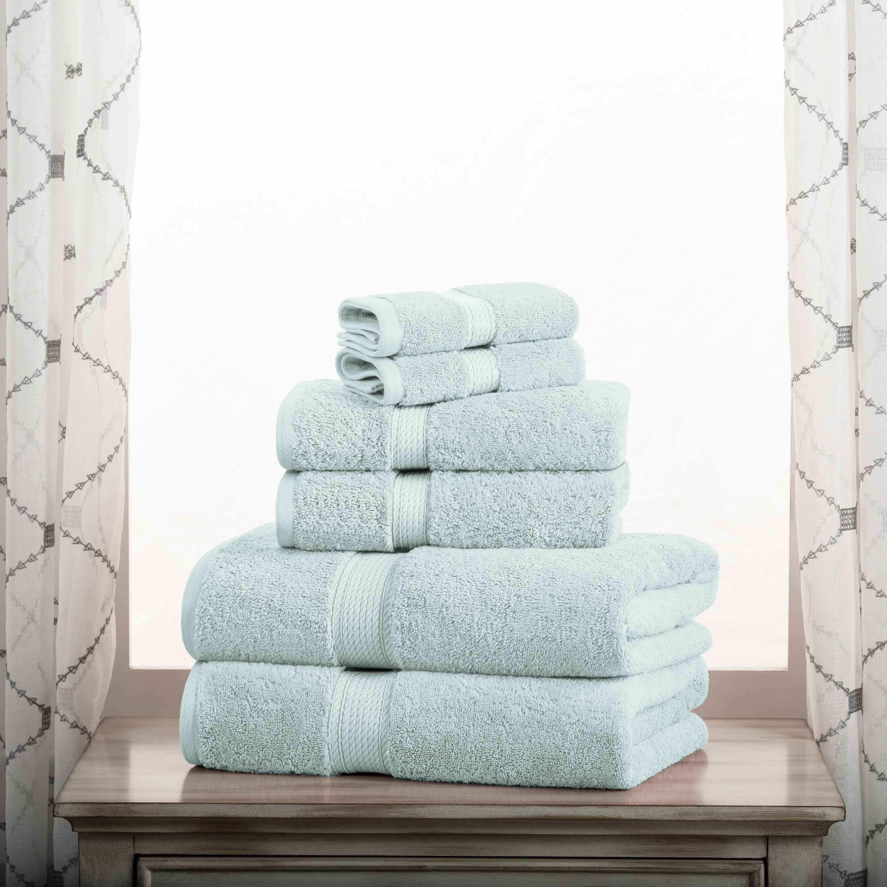 Egyptian Cotton Pile Plush Heavyweight Luxury Soft 6-Piece Towel Set - Omnigoodsstore