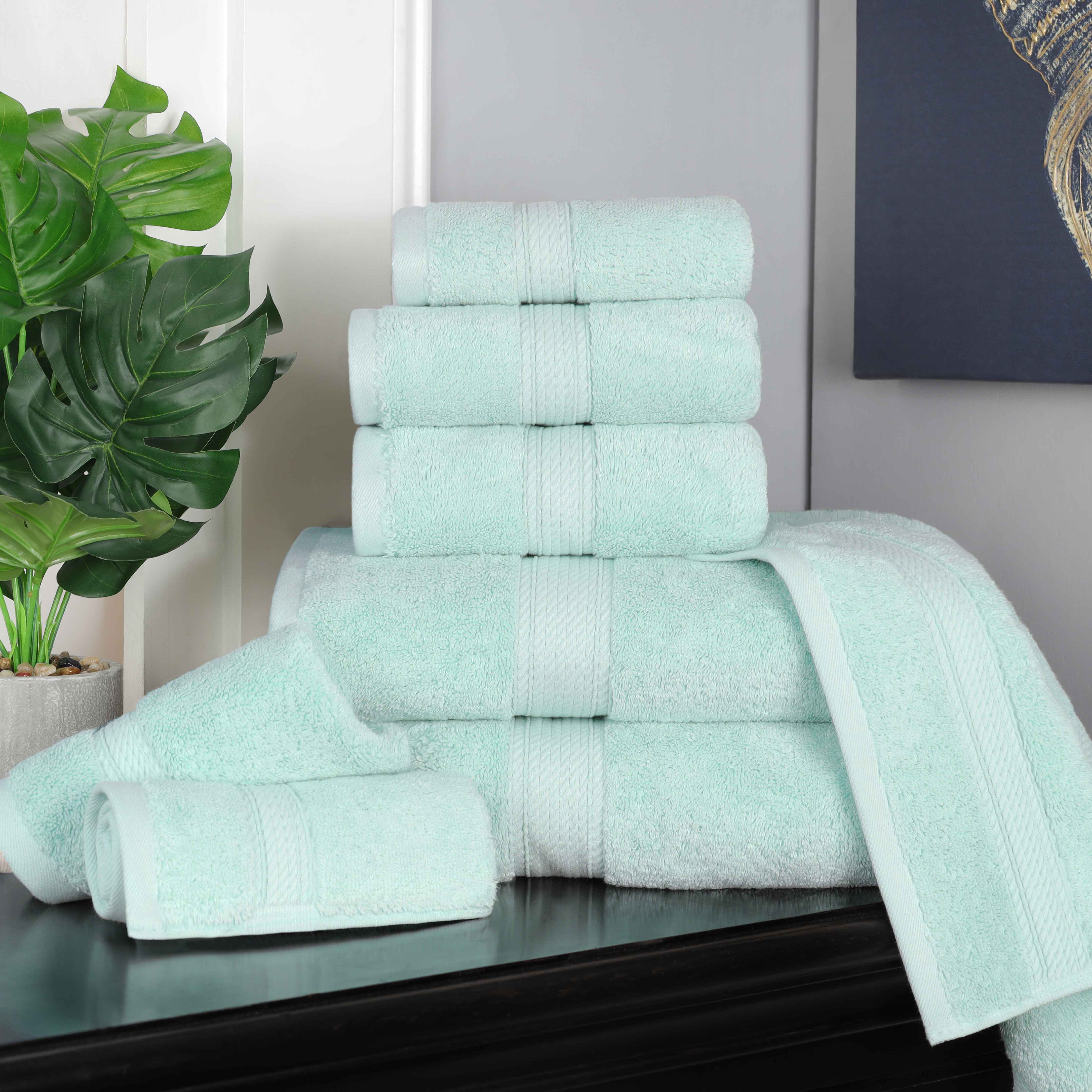 Egyptian Cotton Pile Plush Heavyweight Luxury Soft 8-Piece Towel Set - Omnigoodsstore