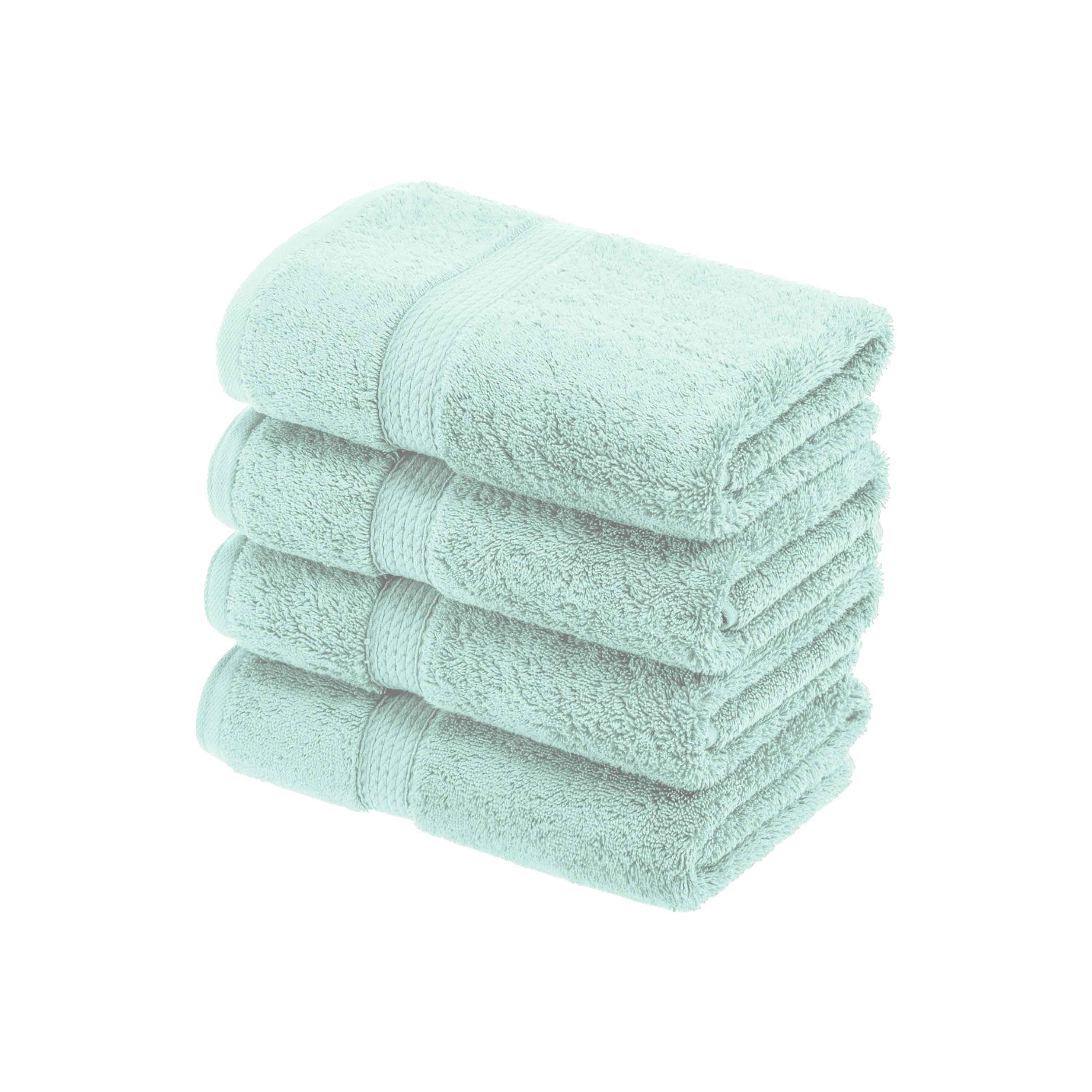 Egyptian Cotton Pile Plush Heavyweight Luxury Soft Hand Towel Set of 4 - Omnigoodsstore