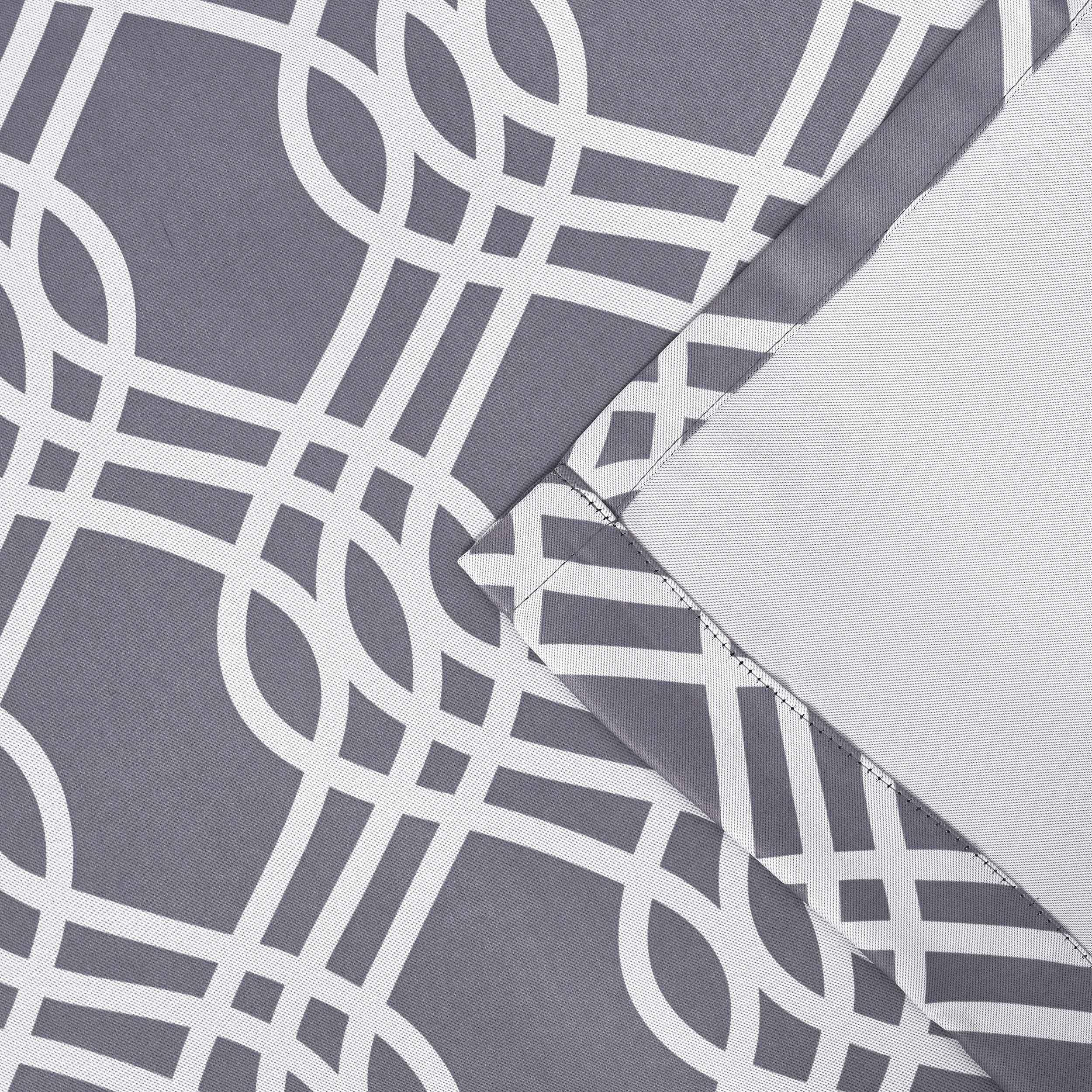 Ribbon Trellis Washable Room Darkening Blackout Curtain Panel Set - Omnigoodsstore