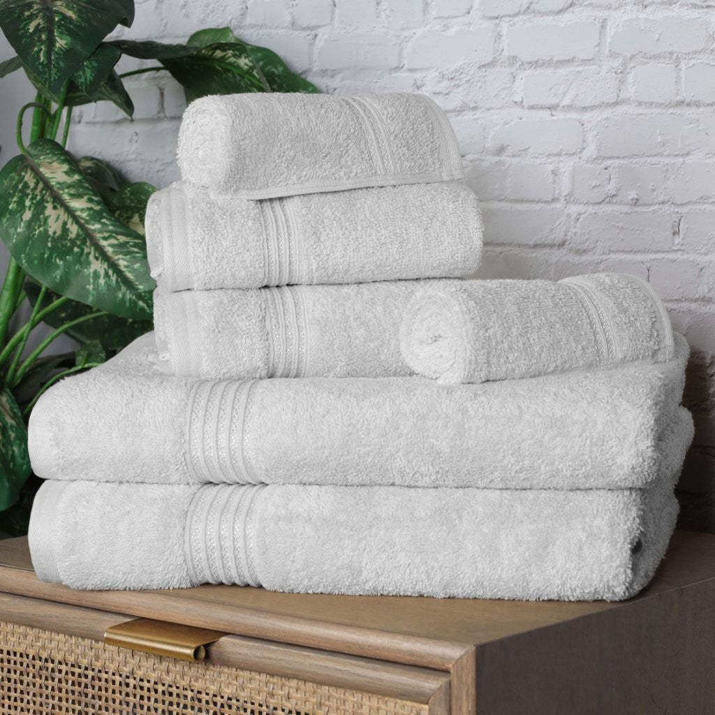 Egyptian Cotton Highly Absorbent Solid 6-Piece Ultra Soft Towel Set - Omnigoodsstore