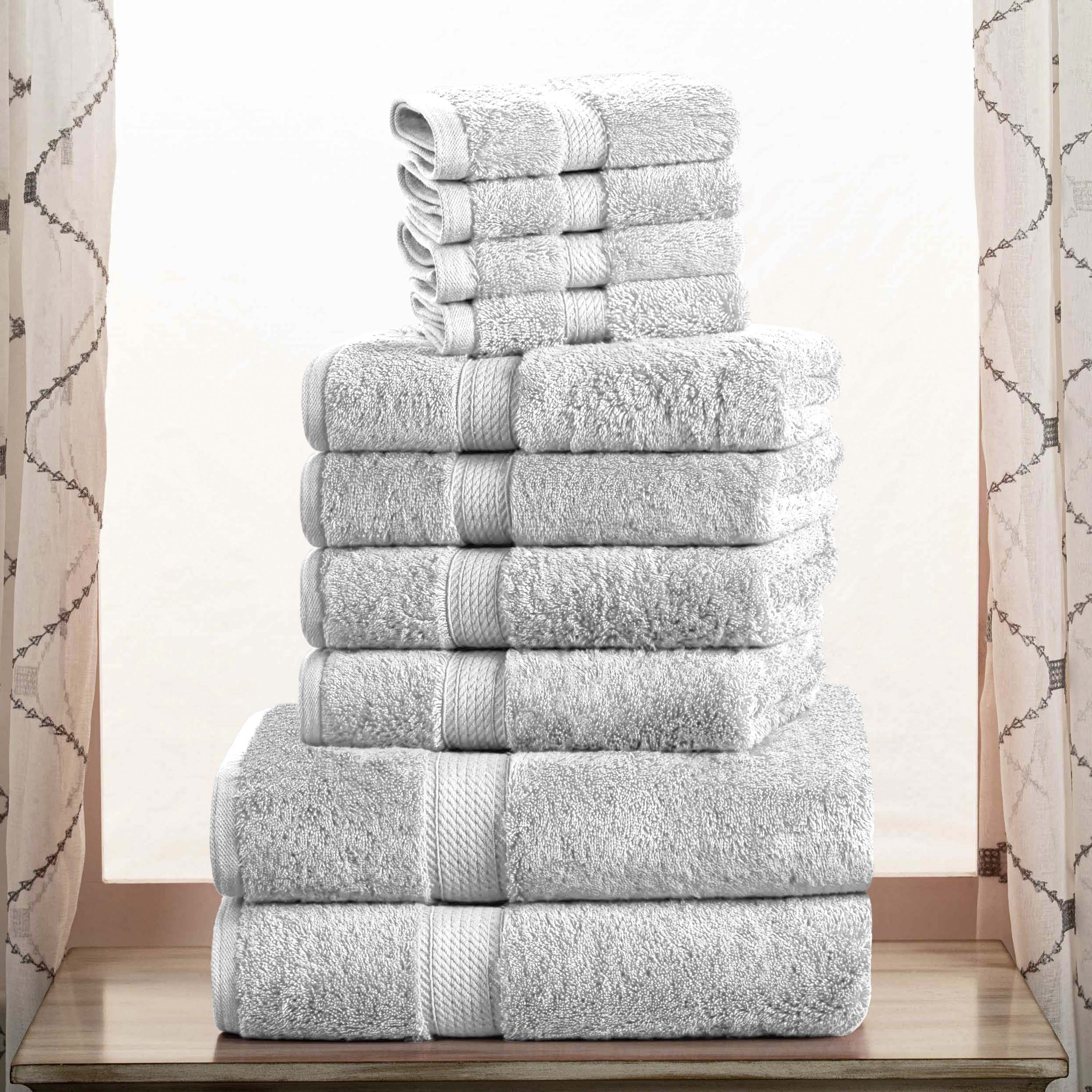 Egyptian Cotton Plush Heavyweight Absorbent Luxury 10 Piece Towel Set - Omnigoodsstore