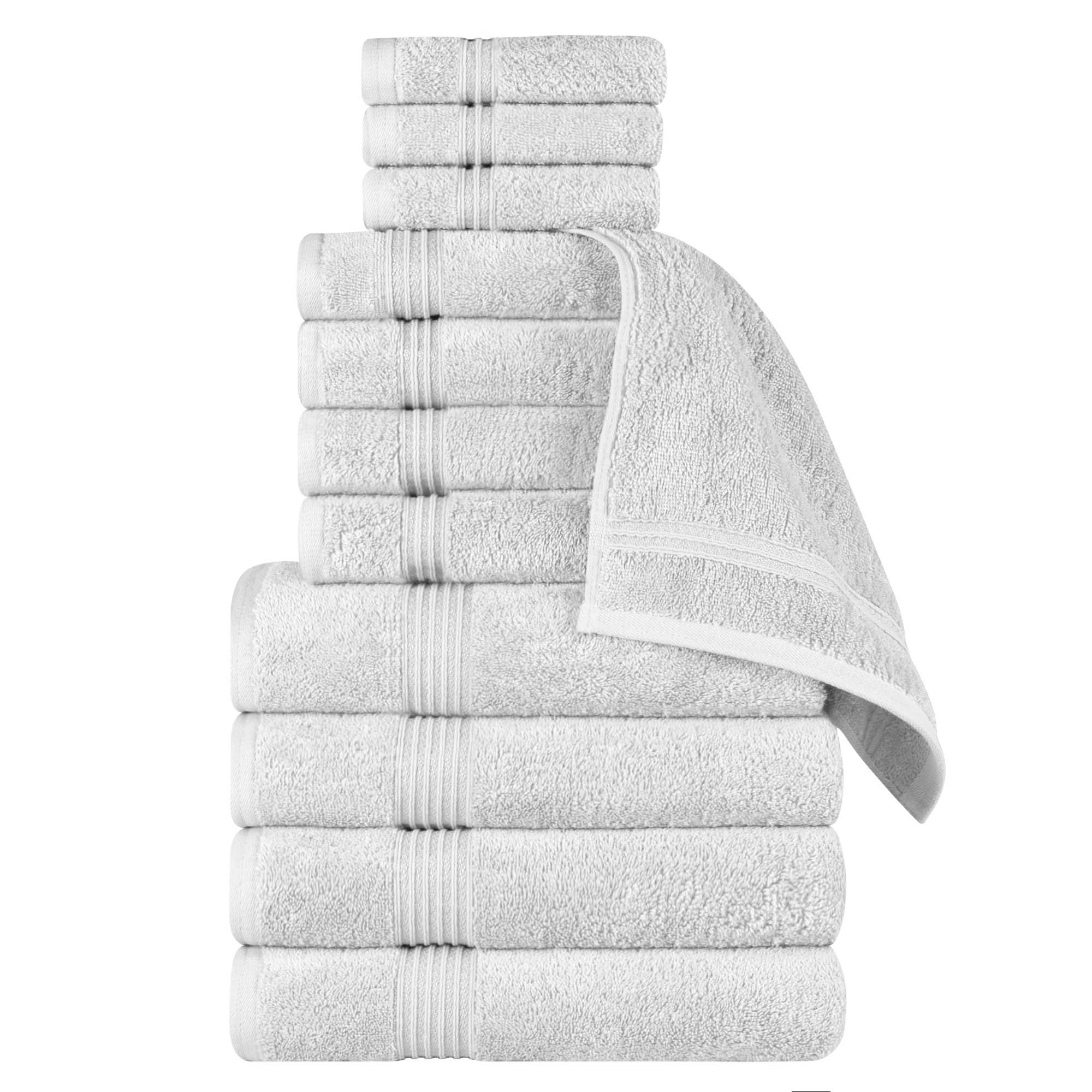 Egyptian Cotton Highly Absorbent Solid 12-Piece Ultra Soft Towel Set - Omnigoodsstore