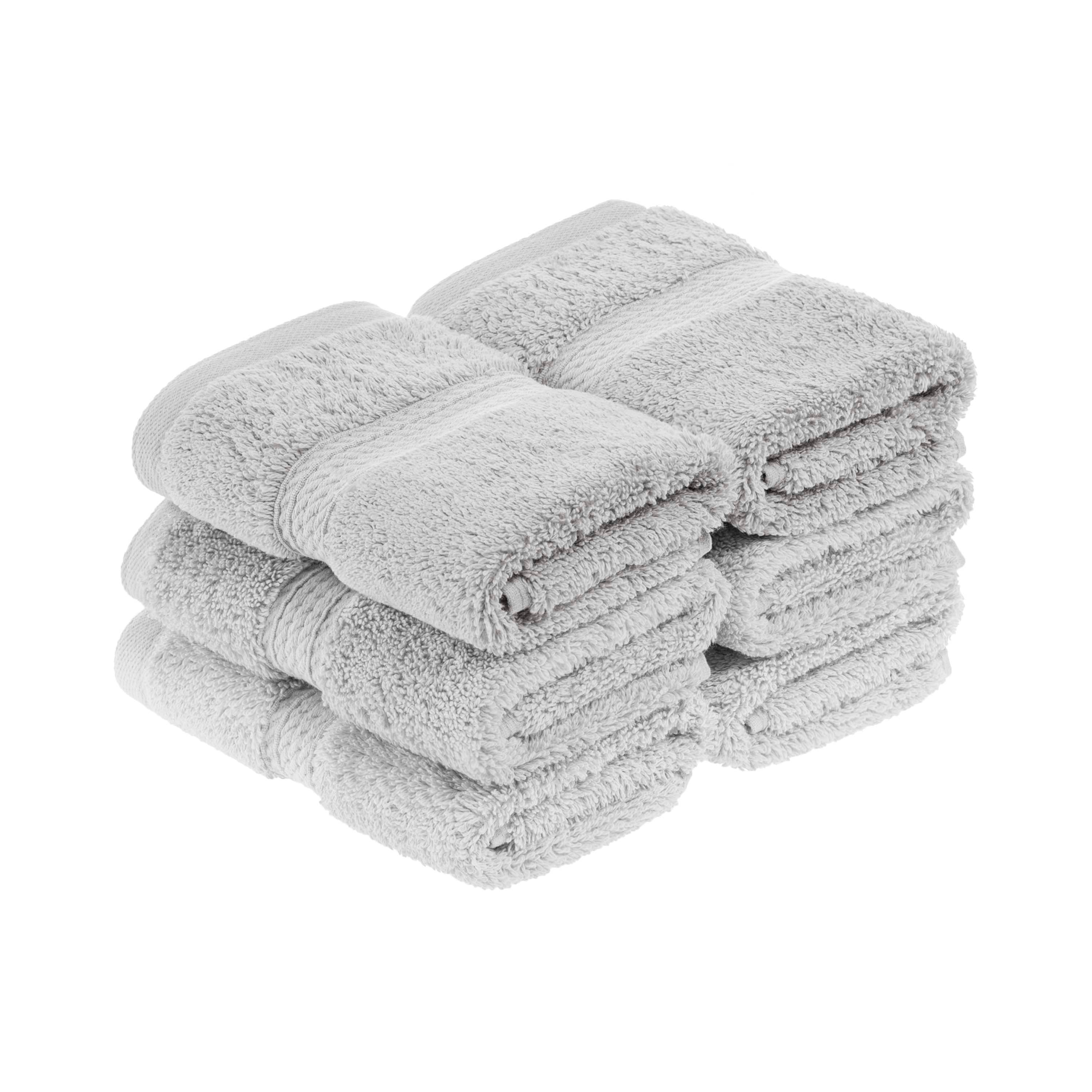 Egyptian Cotton Pile Plush Heavyweight Luxury Soft Face Towel Set of 6 - Omnigoodsstore