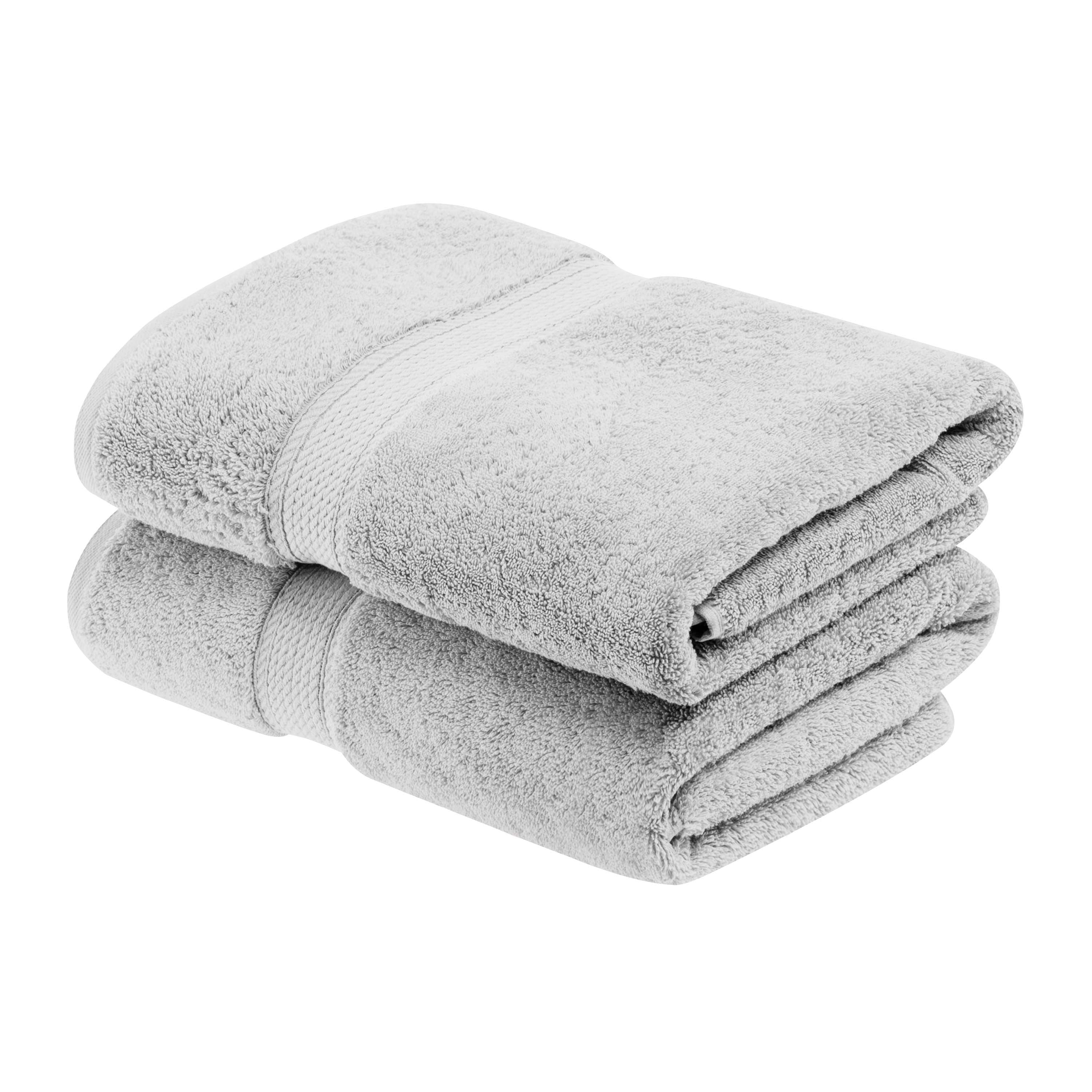 Egyptian Cotton Pile Plush Heavyweight Soft 2 Piece Bath Towel Set - Omnigoodsstore