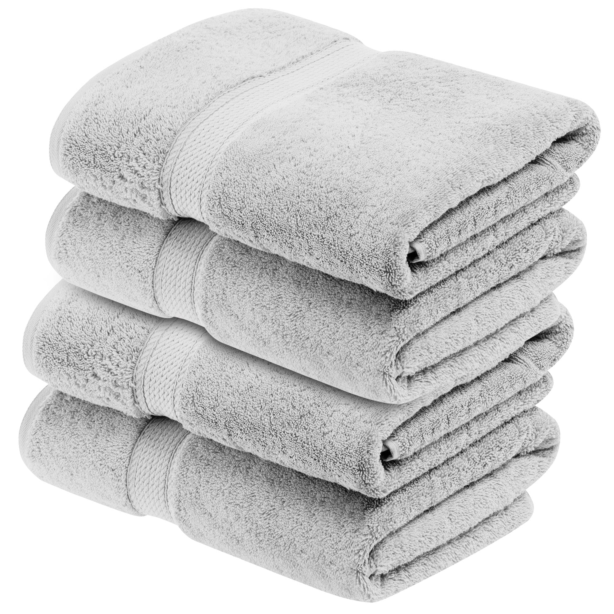 Egyptian Cotton Pile Plush Heavyweight Soft 4 Piece Bath Towel Set - Omnigoodsstore