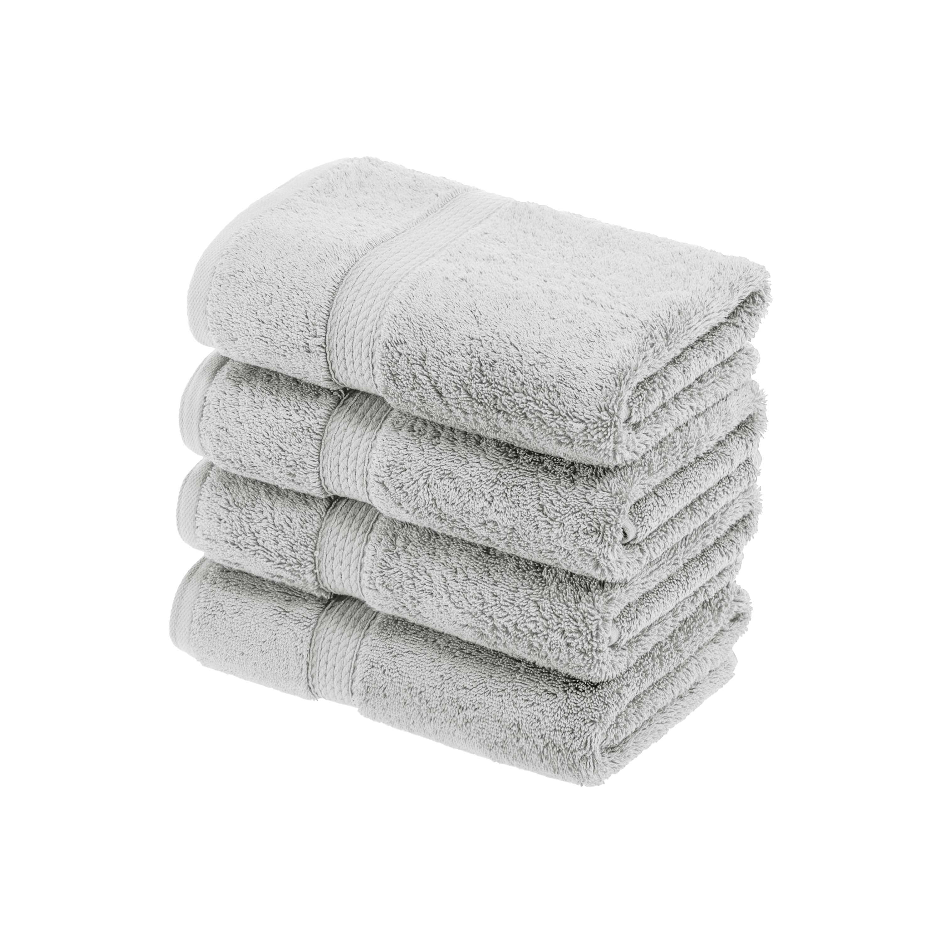Egyptian Cotton Pile Plush Heavyweight Luxury Soft Hand Towel Set of 4 - Omnigoodsstore