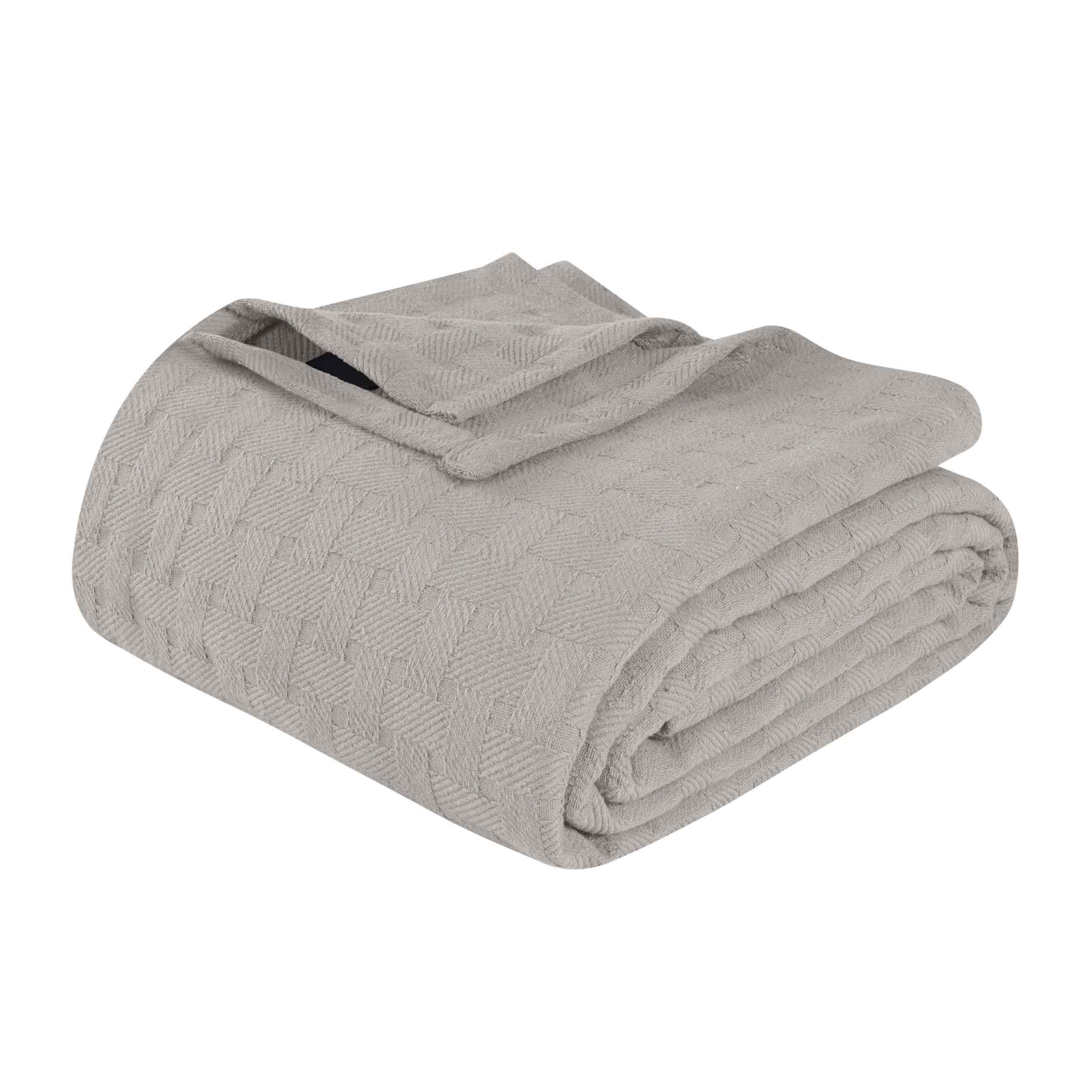Basketweave All Season Cotton Bed Blanket & Sofa Throw - Omnigoodsstore