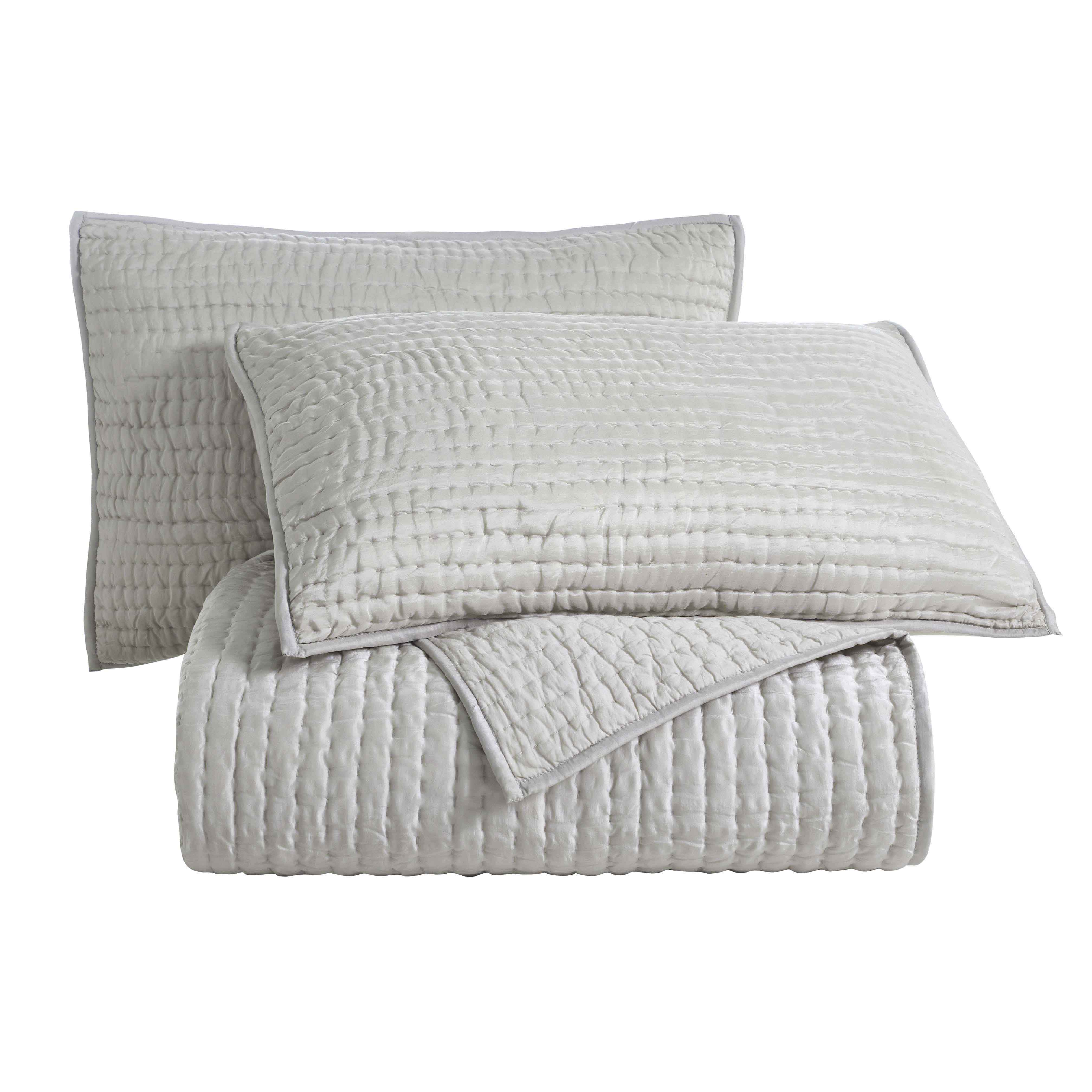 Bella 100% Silk Pick Stitch Medium Weight Quilt and Sham Set - Omnigoodsstore