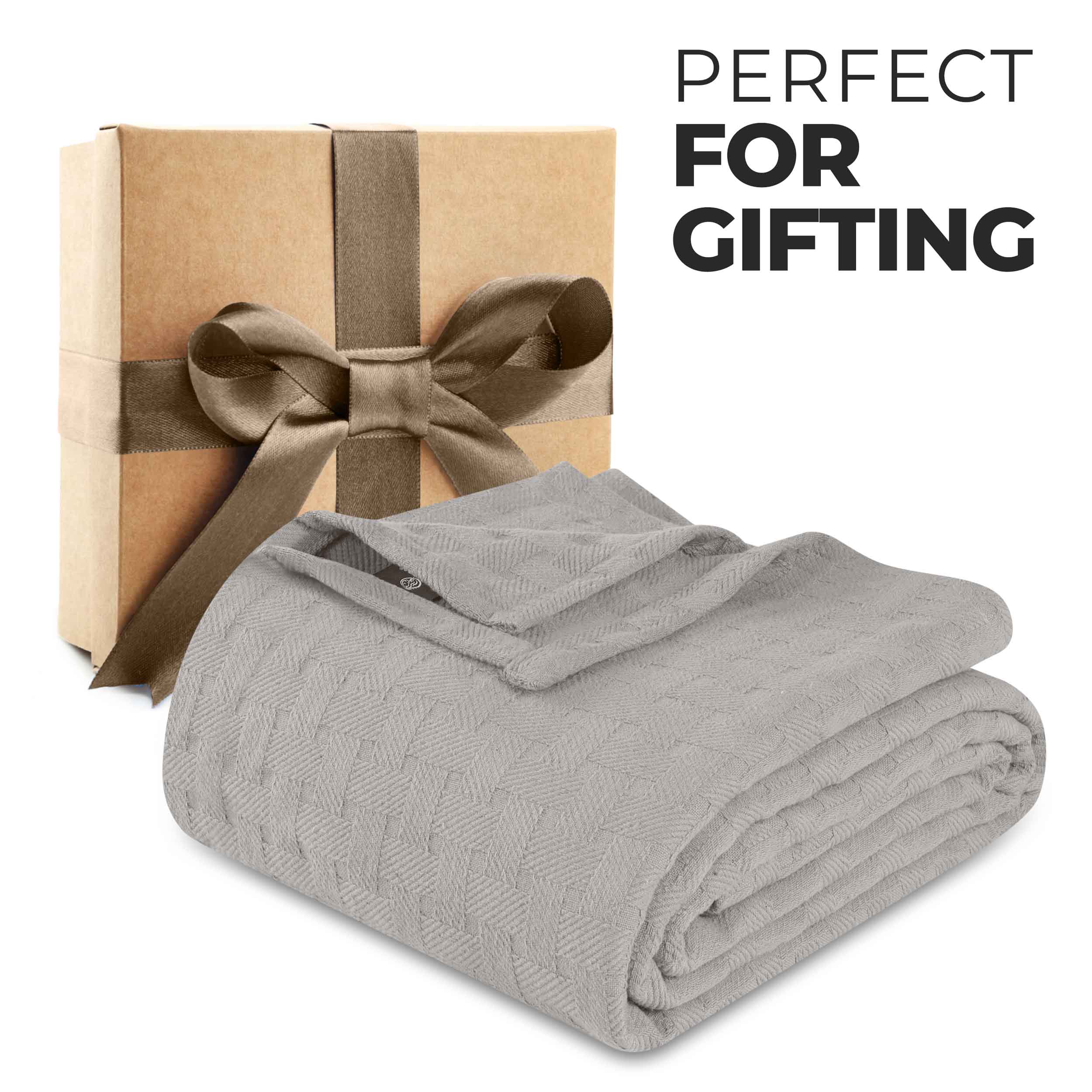 Basketweave All Season Cotton Bed Blanket & Sofa Throw - Omnigoodsstore