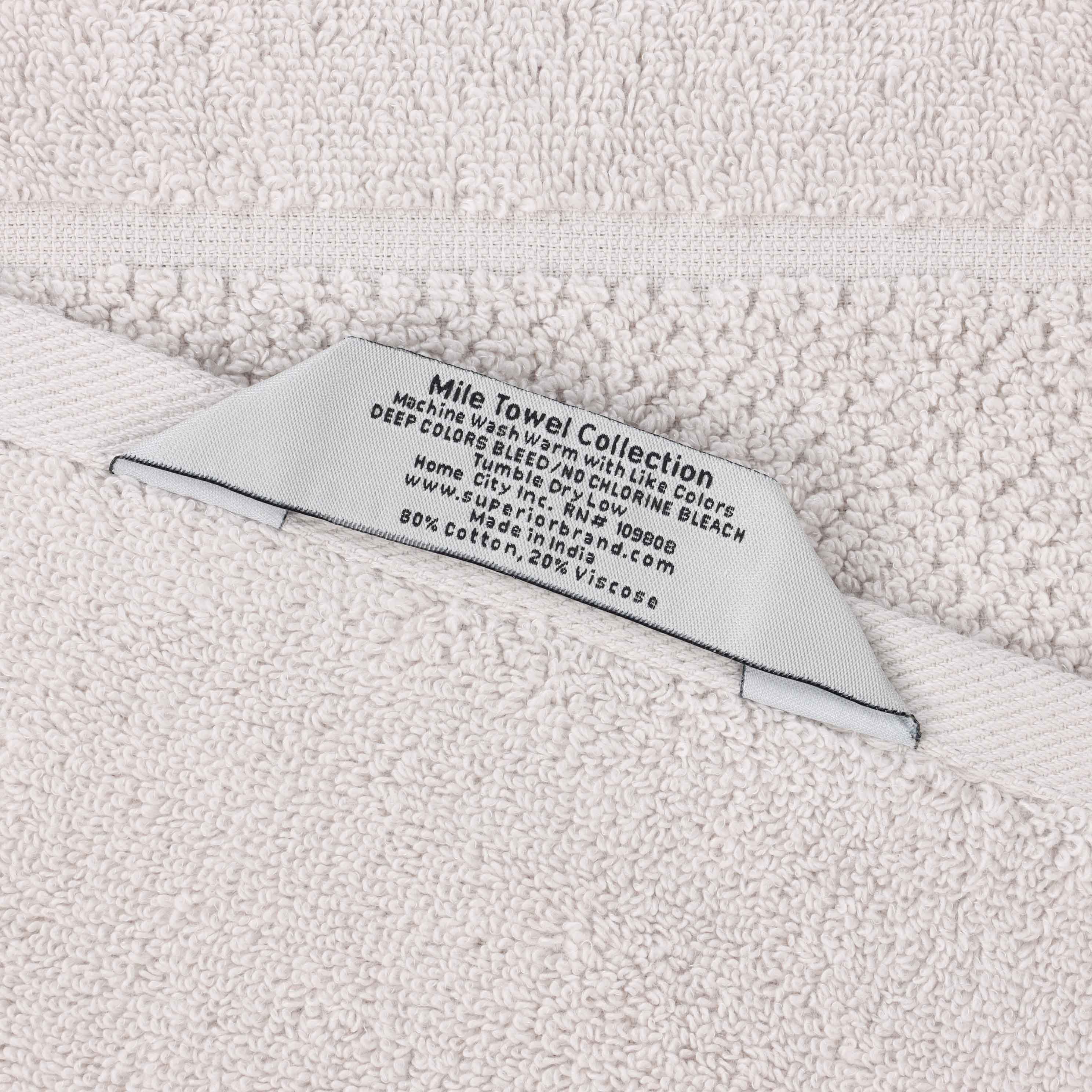 Mile Smart Twist Cotton Solid Broad Border 9 Piece Towel Set - Omnigoodsstore