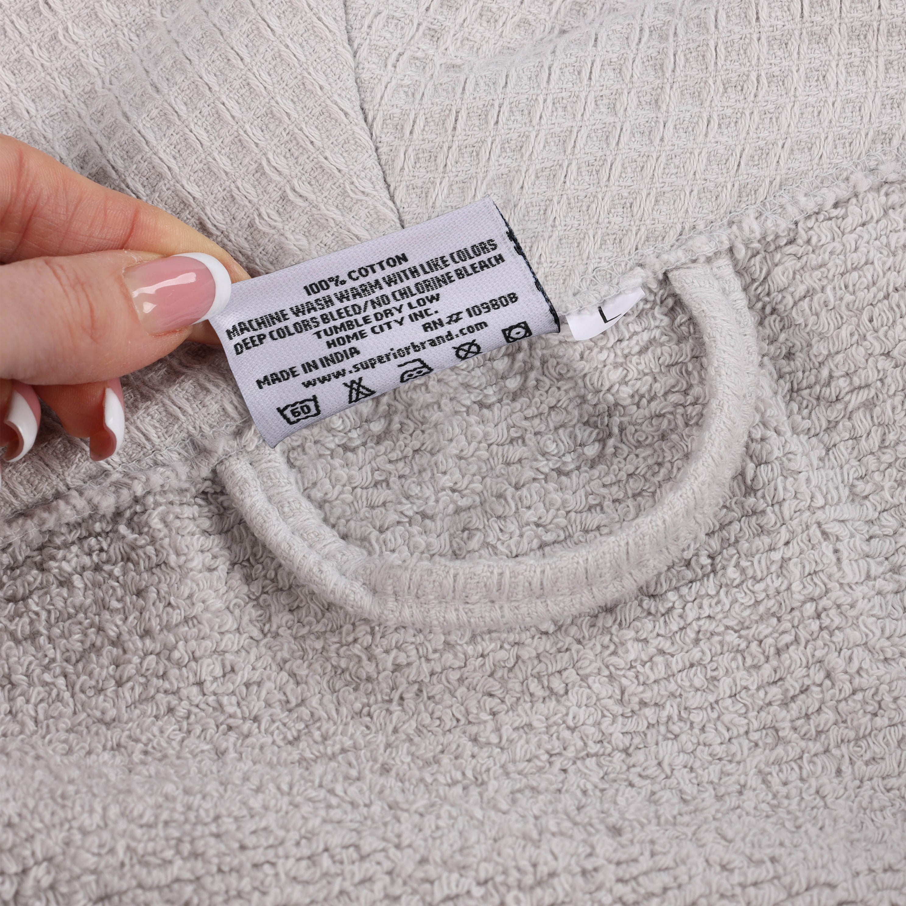 Waffle Weave Cotton Soft Lightweight Oversized Unisex Adult Bath Robe - Omnigoodsstore