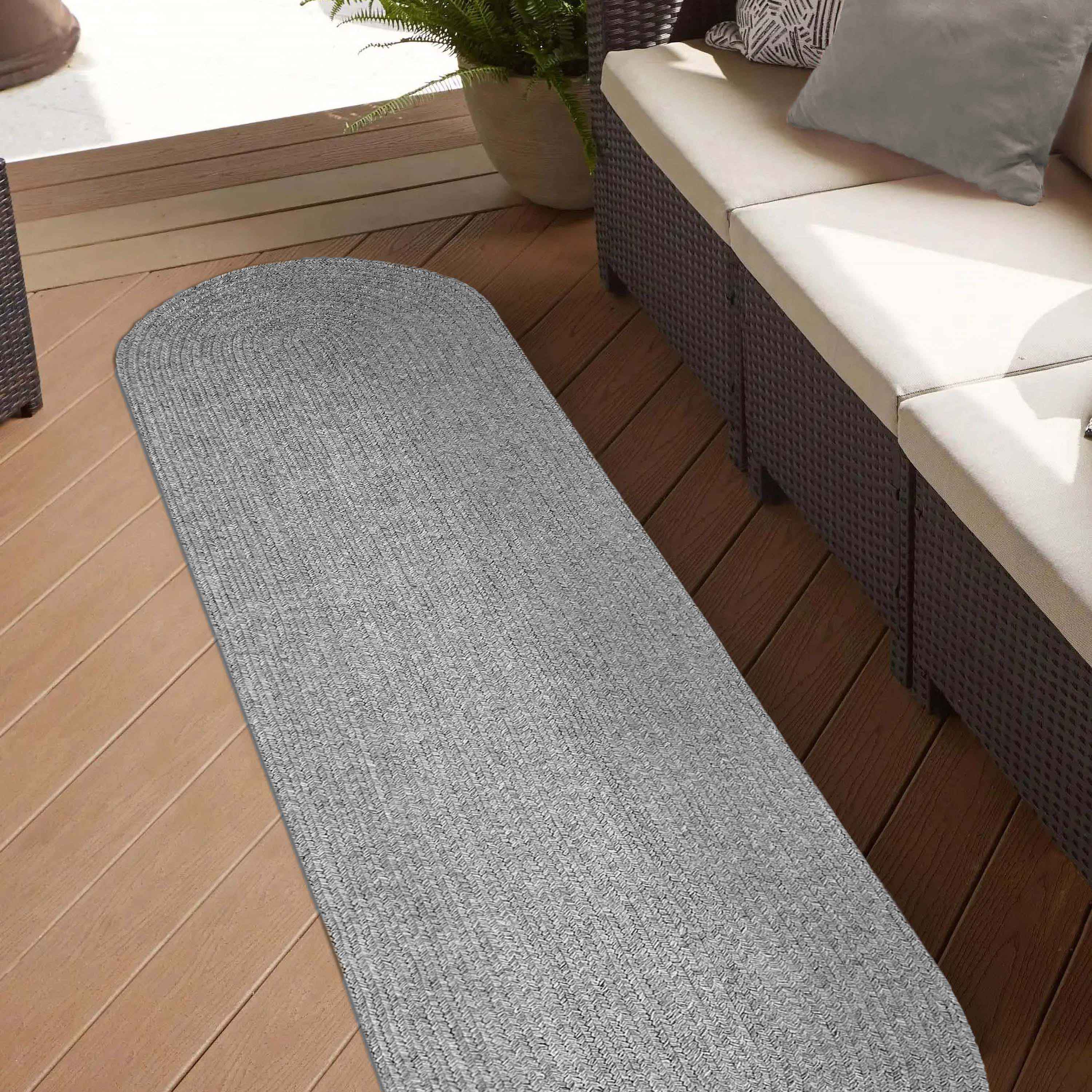 Classic Braided Area Rug Indoor Outdoor Rugs Oval - Omnigoodsstore