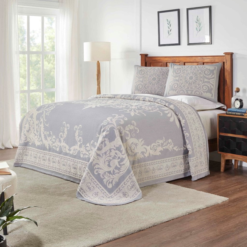 Vintage Medallion Cotton Blend Woven Jacquard Bedspread Set - Omnigoodsstore
