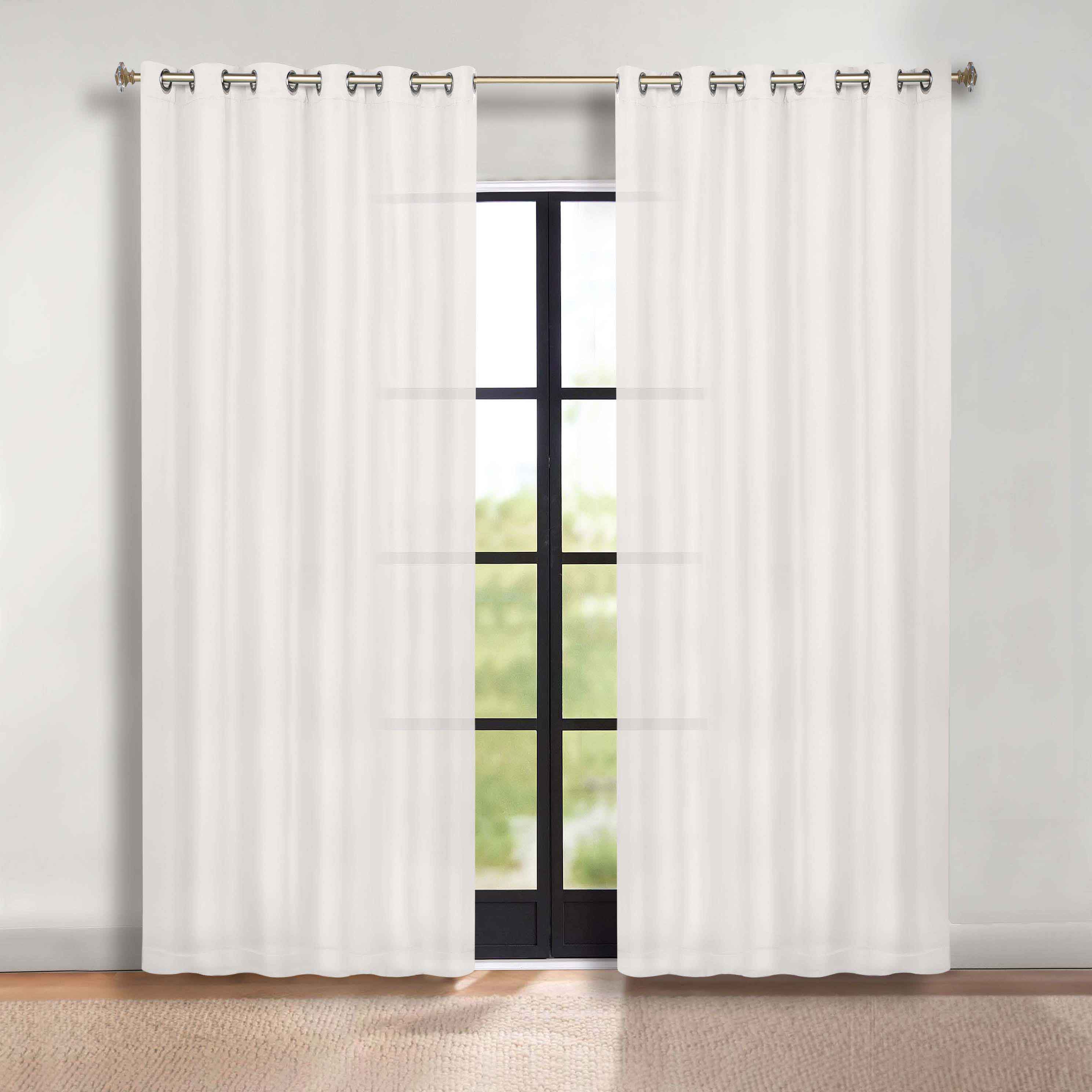 Solid Machine Washable Room Darkening Blackout Curtains, Set of 2 - Omnigoodsstore