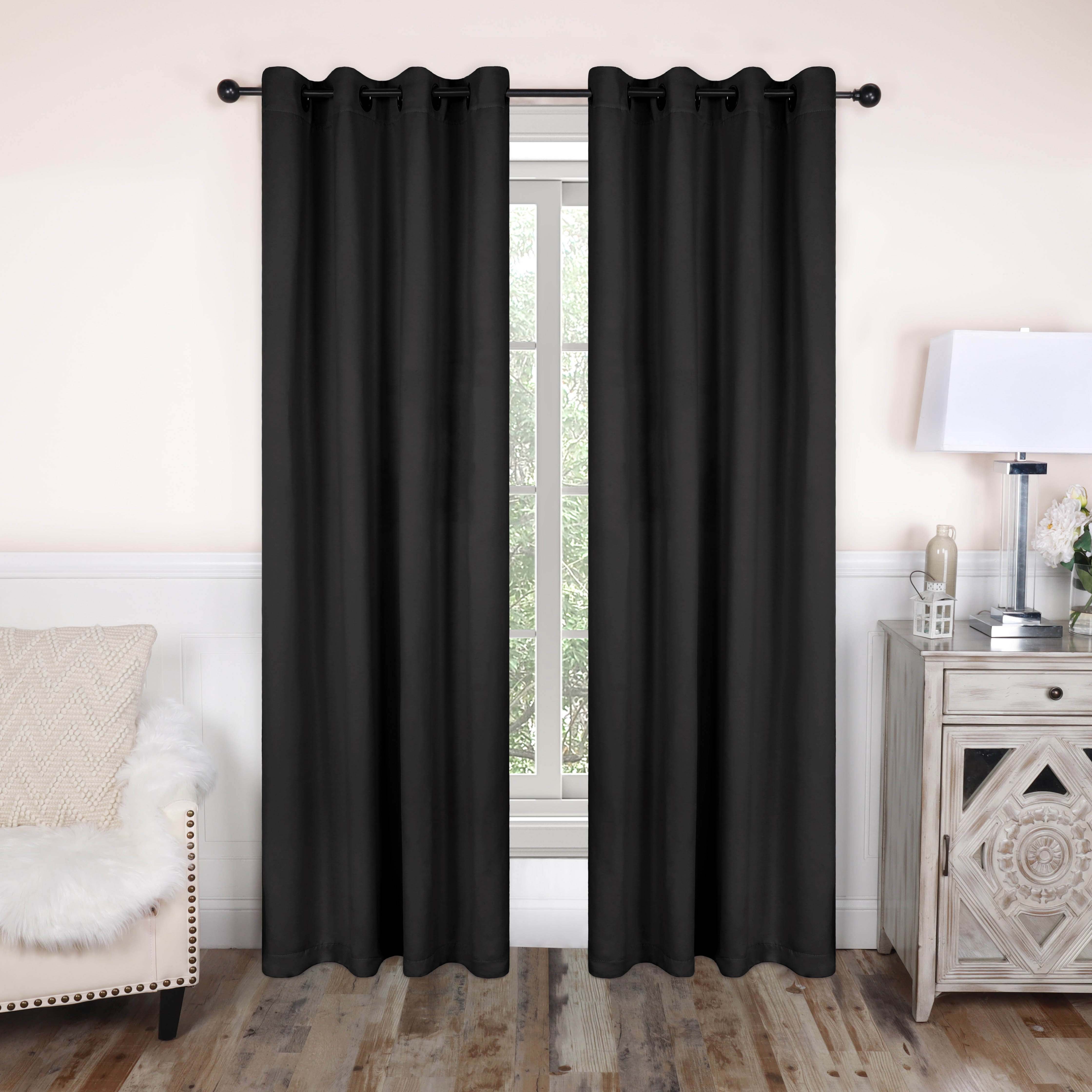 Solid Classic Modern Grommet Blackout Curtain Set - Omnigoodsstore