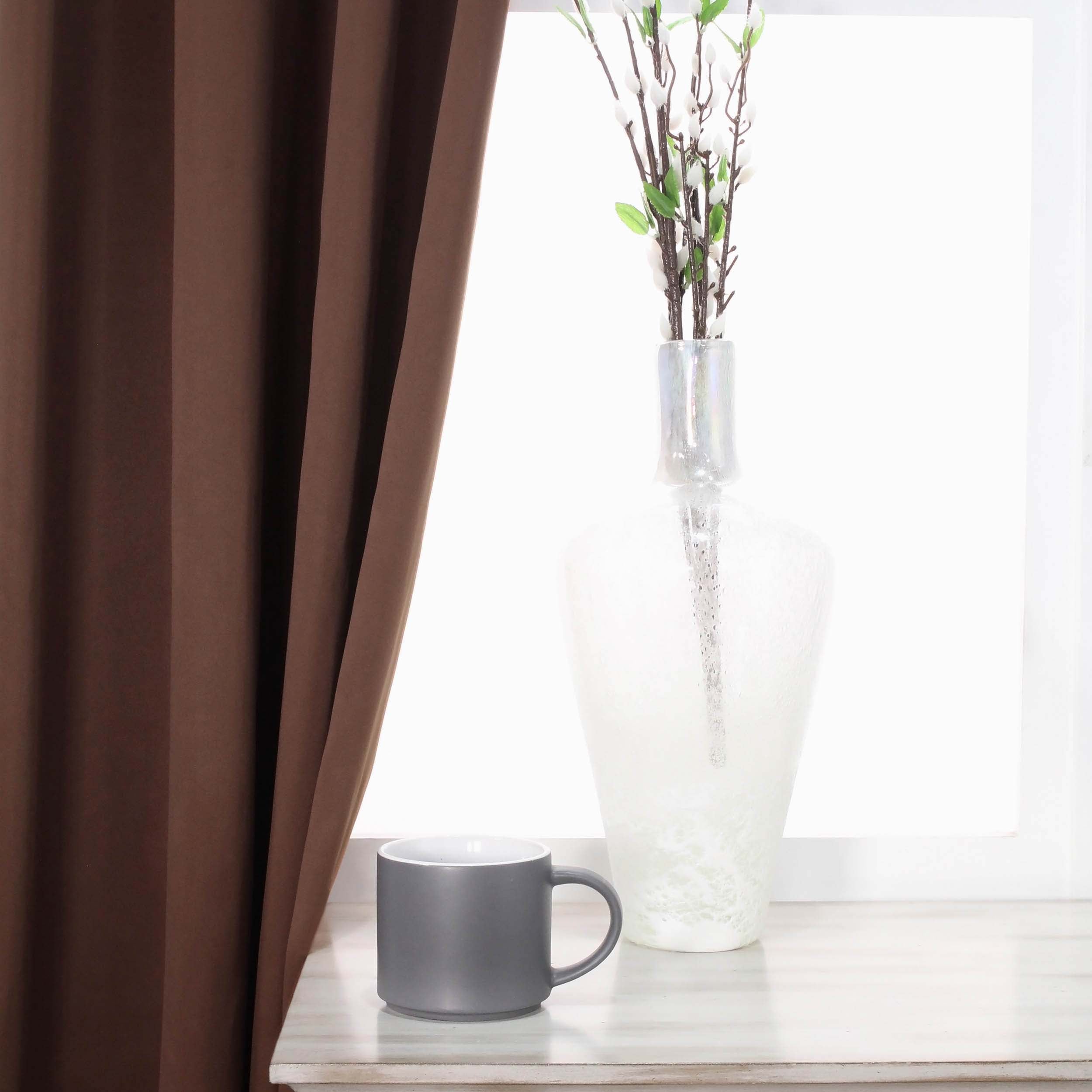 Solid Classic Modern Grommet Blackout Curtain Set - Omnigoodsstore