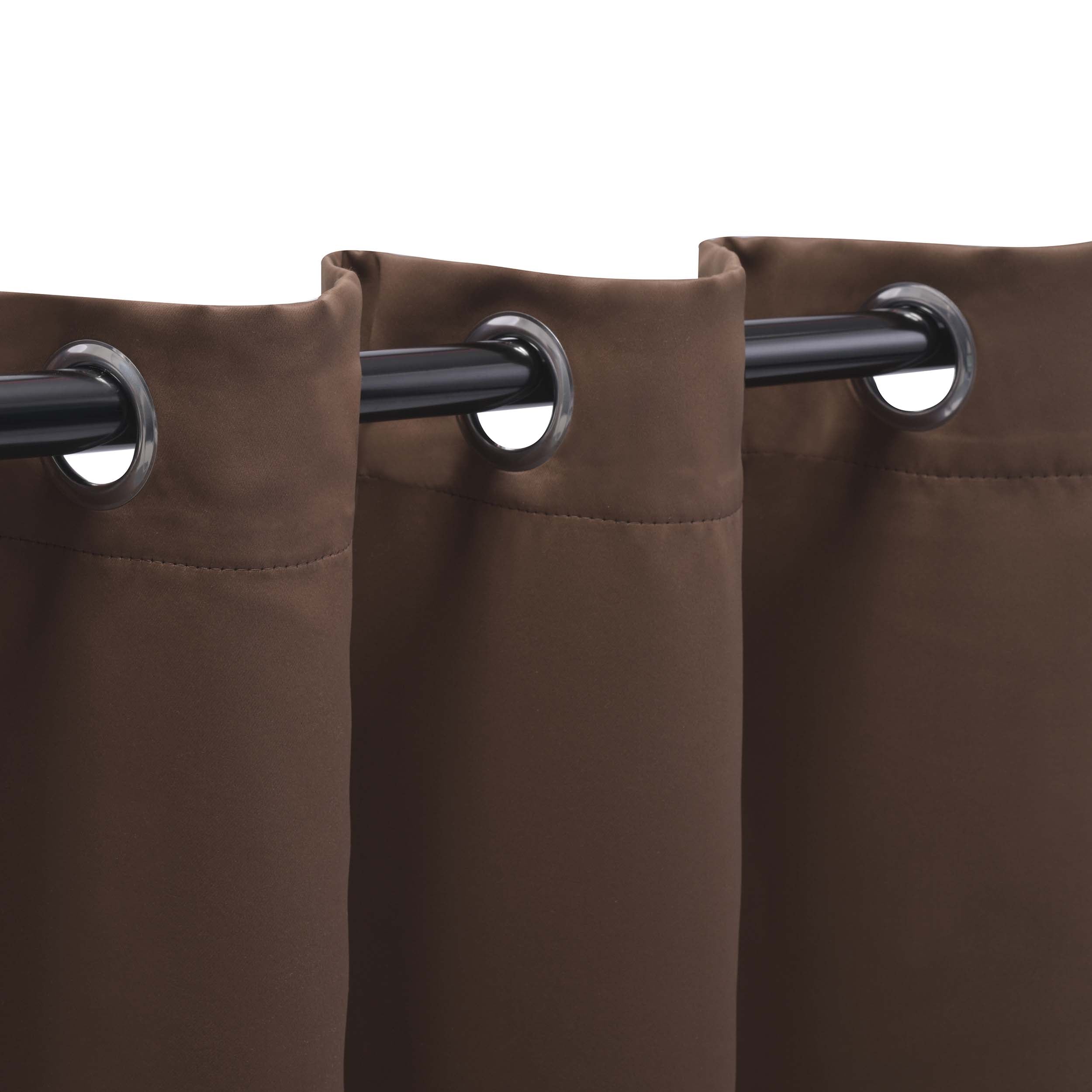 Solid Classic Modern Grommet Blackout Curtain Set - Omnigoodsstore