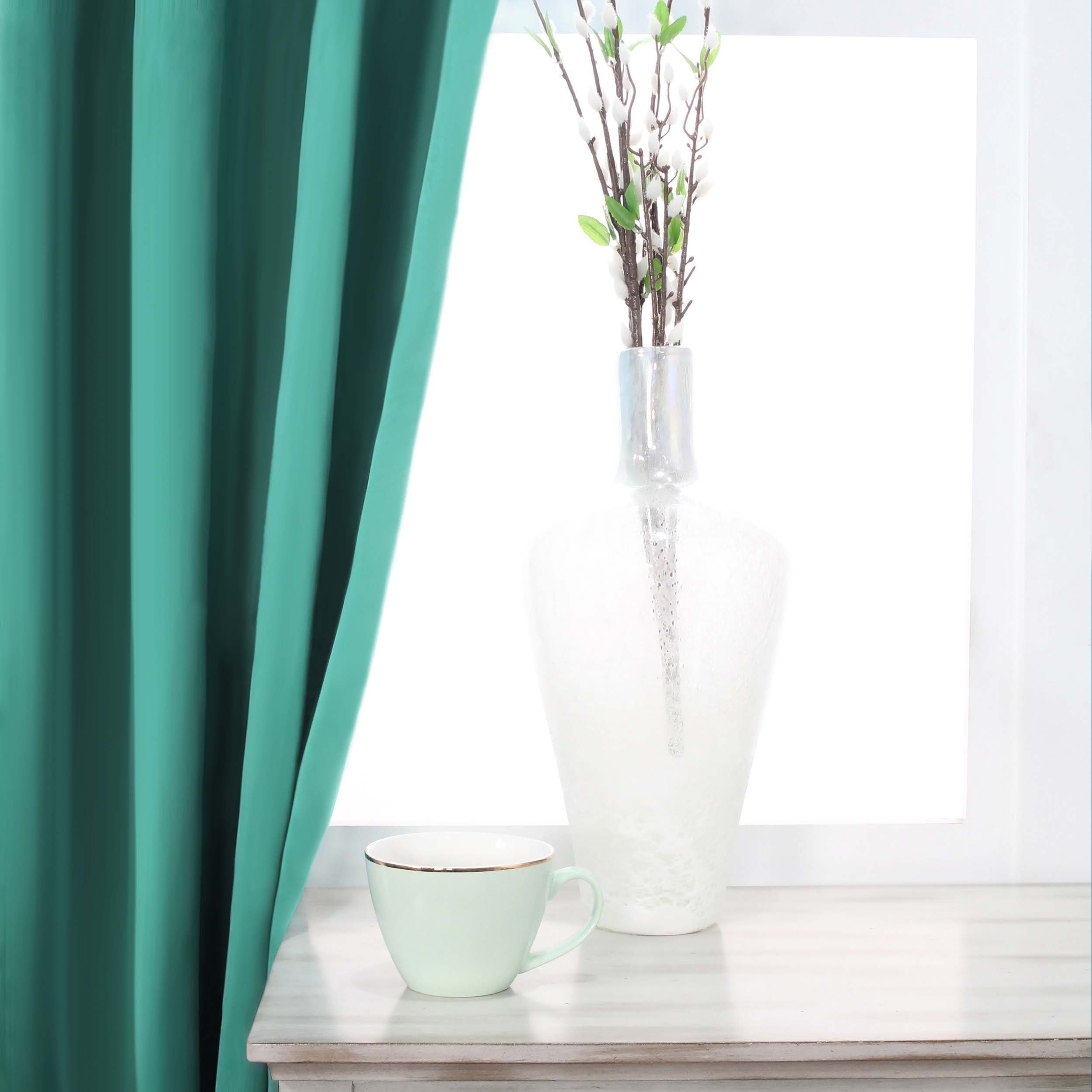 Solid Classic Modern Grommet Blackout Curtain Set - Omnigoodsstore