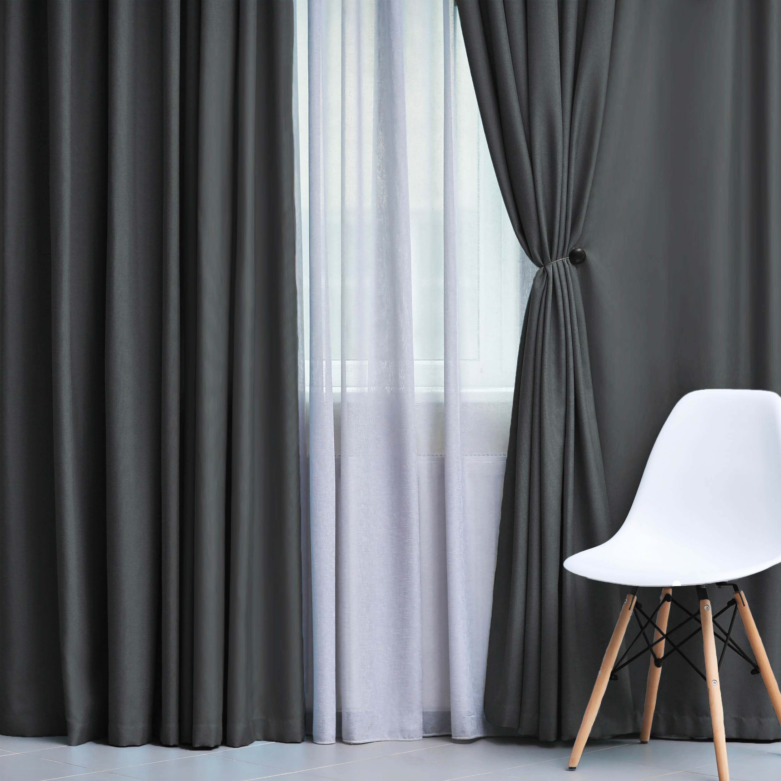 Solid Classic Modern Grommet Blackout Curtain Set - Omnigoodsstore