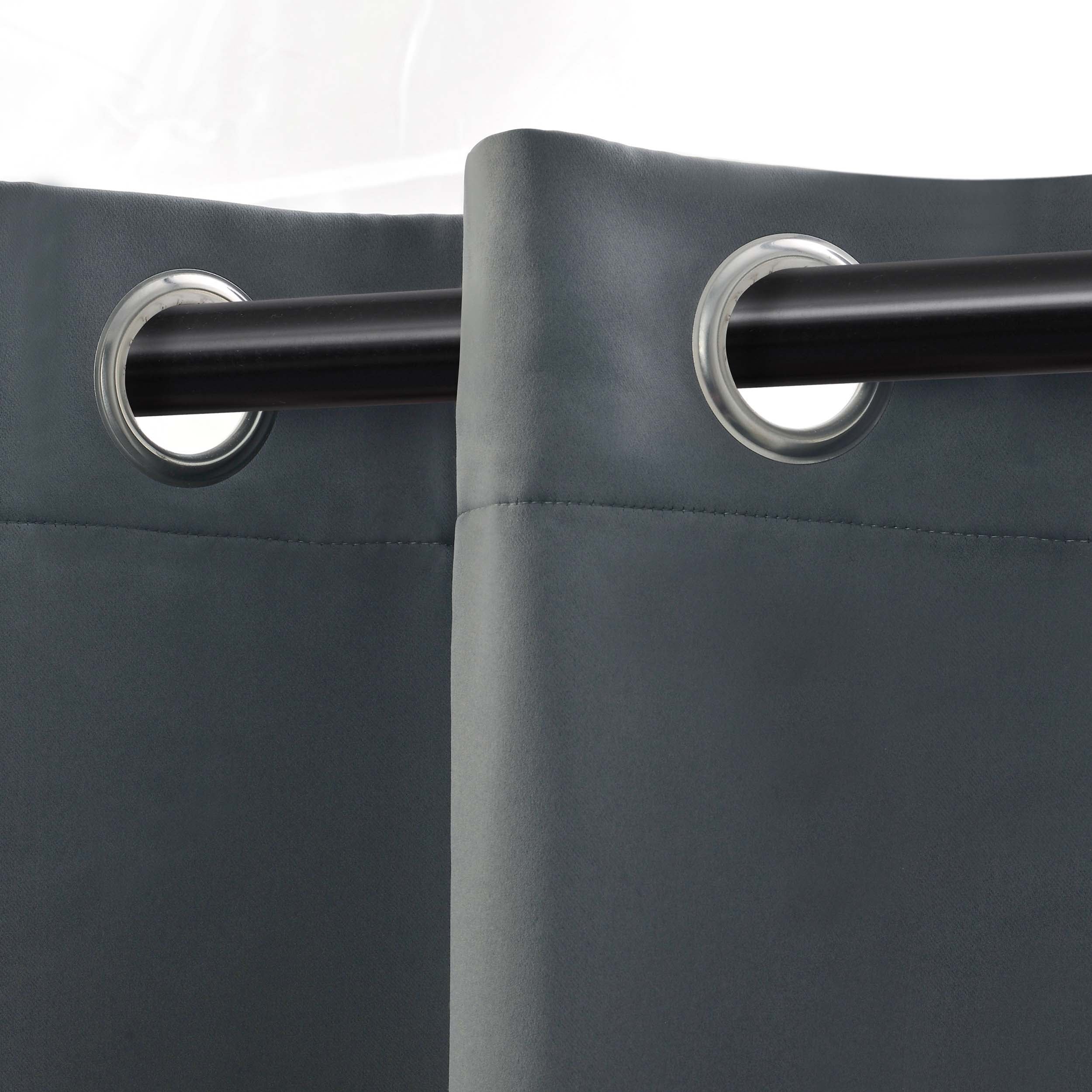 Solid Classic Modern Grommet Blackout Curtain Set - Omnigoodsstore