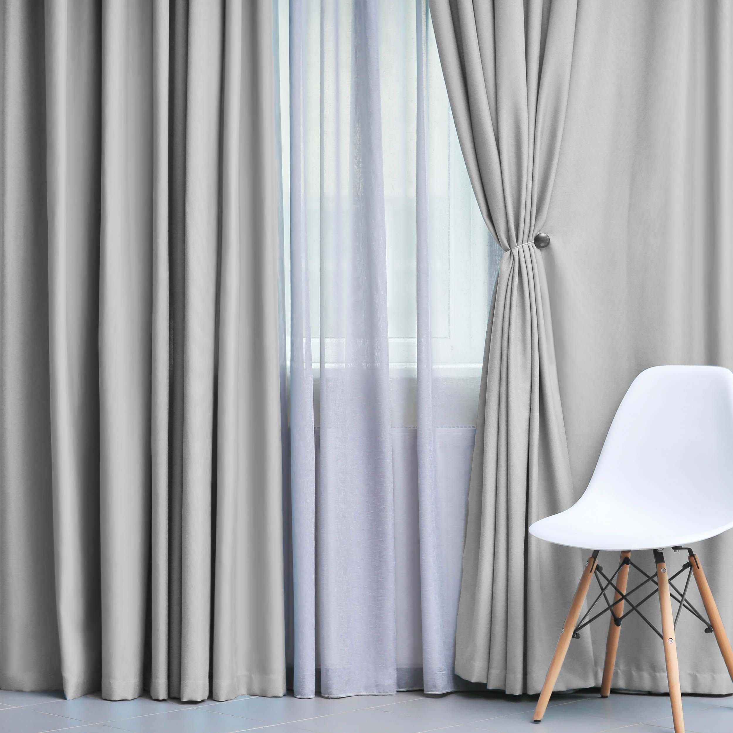 Solid Classic Modern Grommet Blackout Curtain Set - Omnigoodsstore
