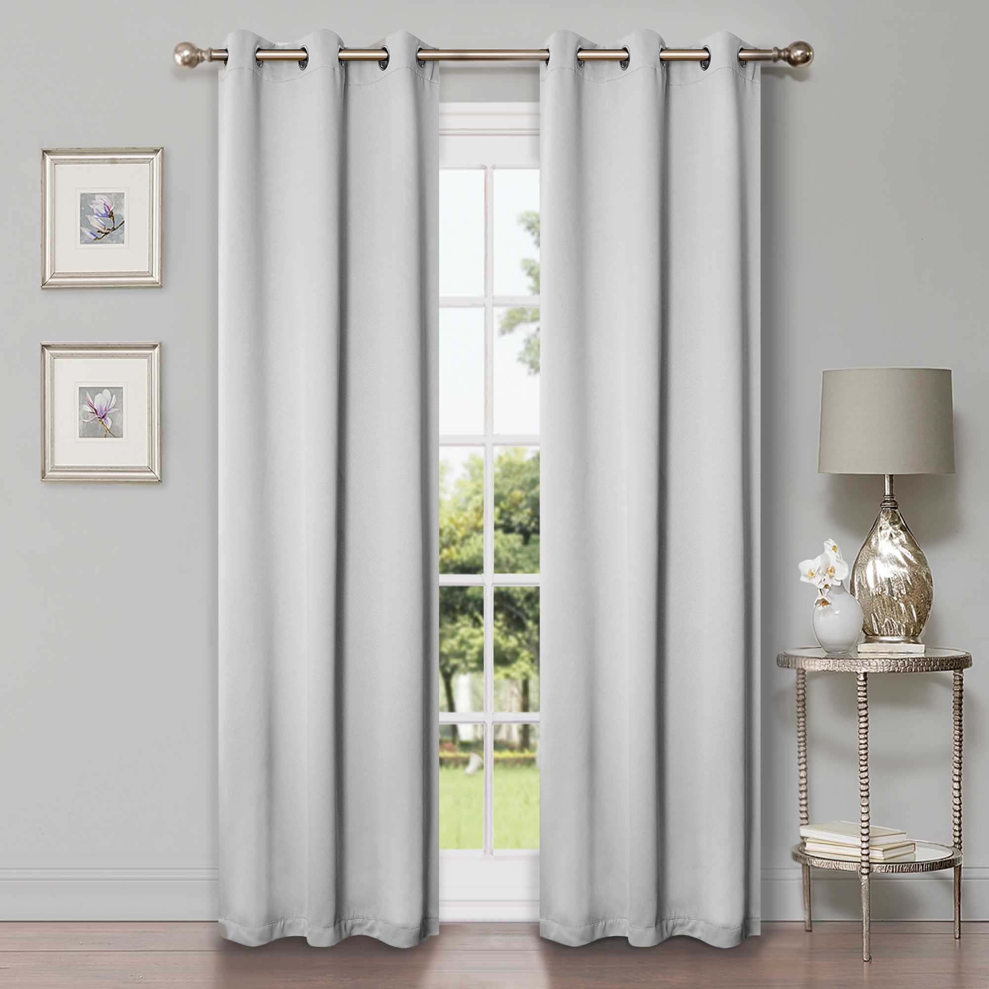 Solid Classic Modern Grommet Blackout Curtain Set - Omnigoodsstore