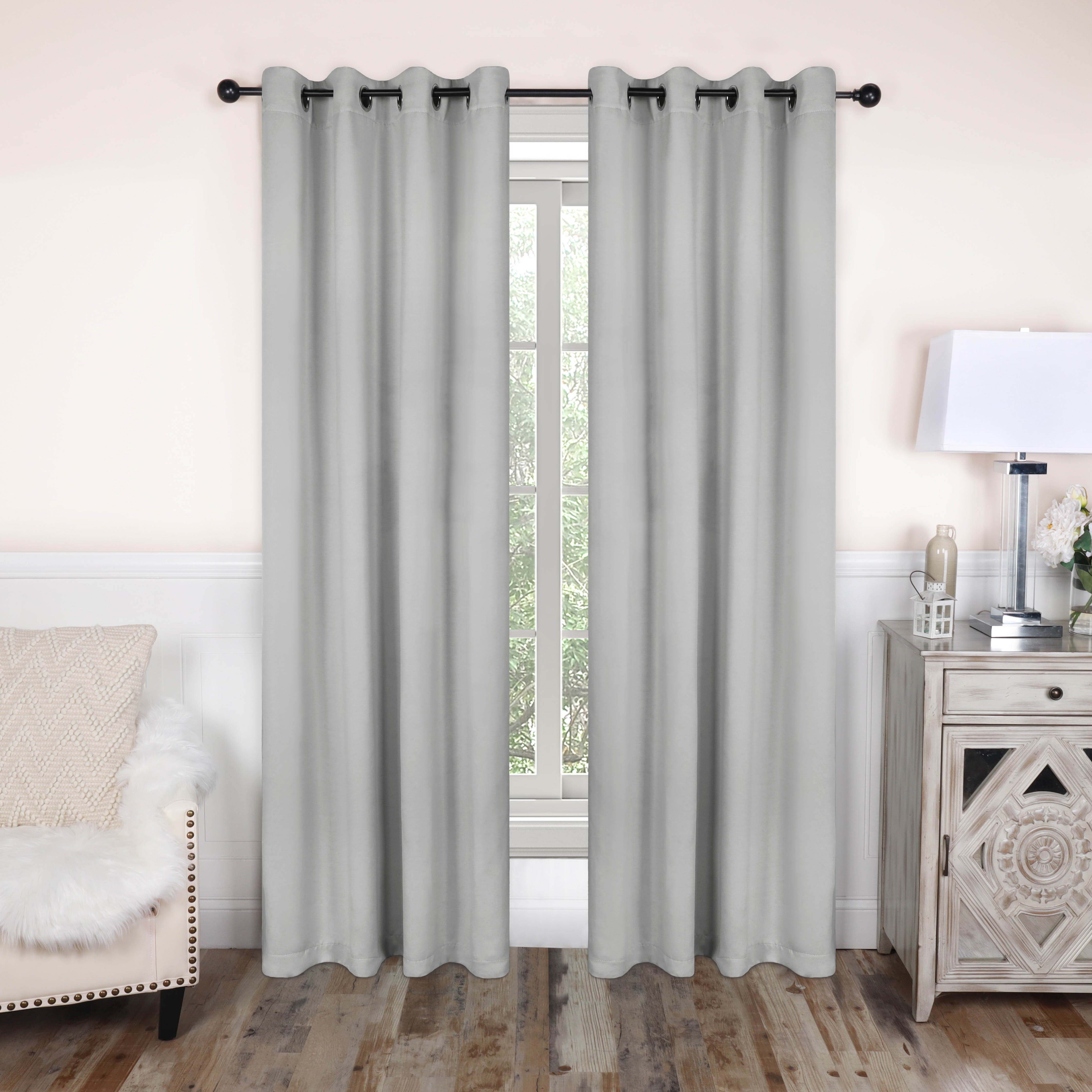 Solid Classic Modern Grommet Blackout Curtain Set - Omnigoodsstore