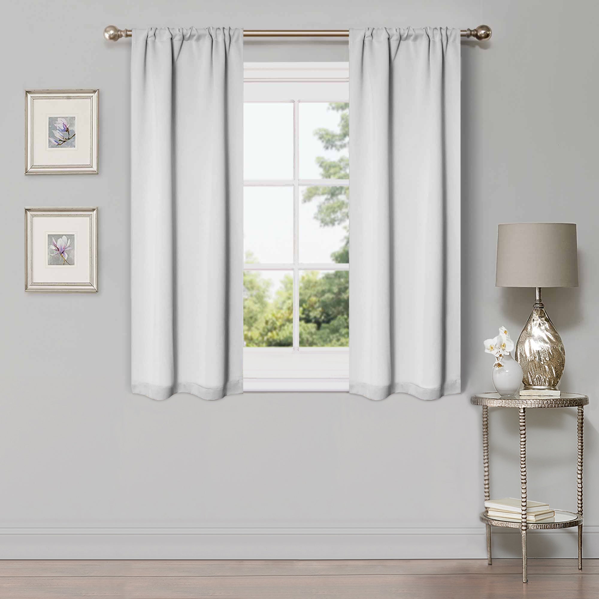 Solid Classic Modern Rod Pocket Blackout Curtain Set - Omnigoodsstore
