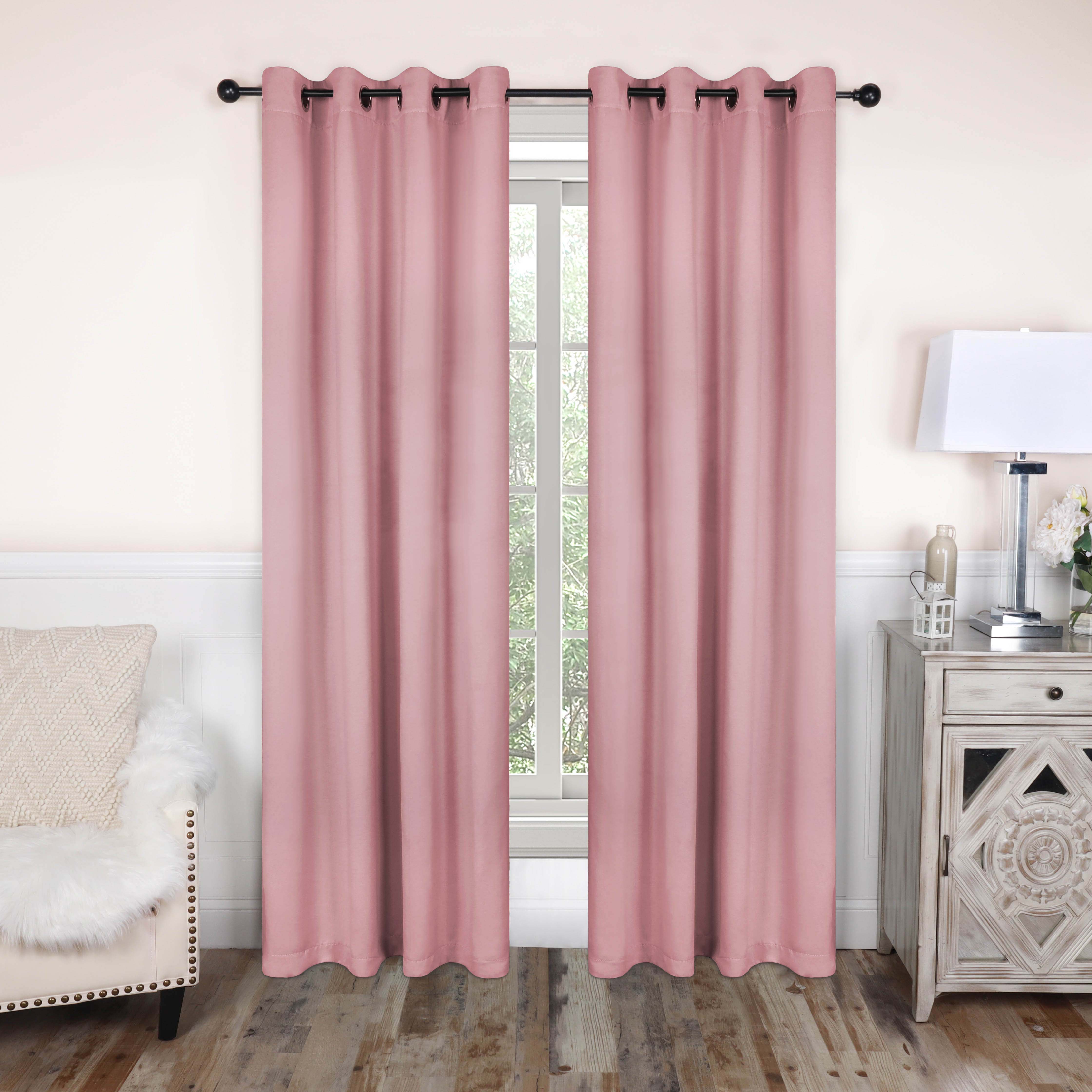 Solid Classic Modern Grommet Blackout Curtain Set - Omnigoodsstore