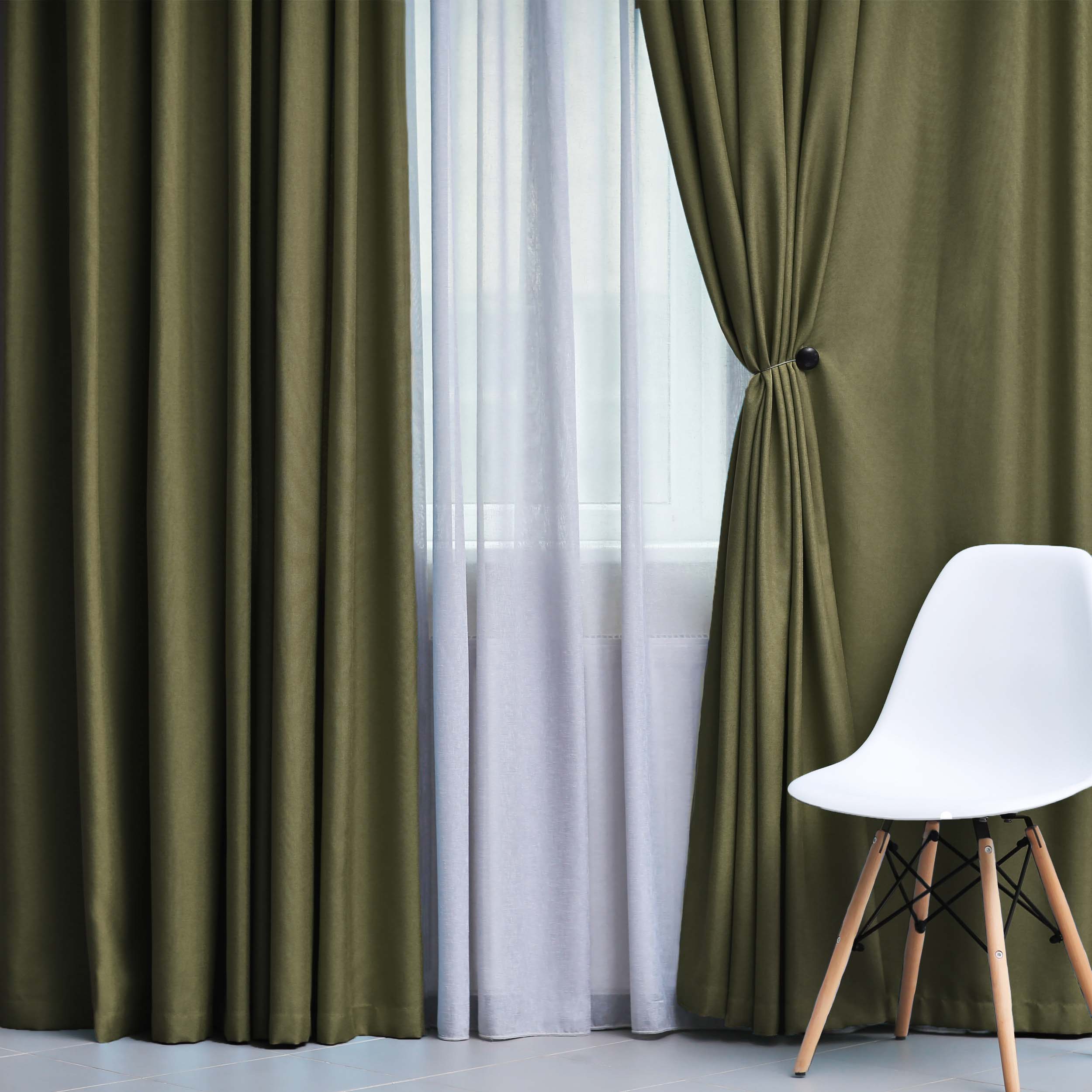 Solid Classic Modern Grommet Blackout Curtain Set - Omnigoodsstore