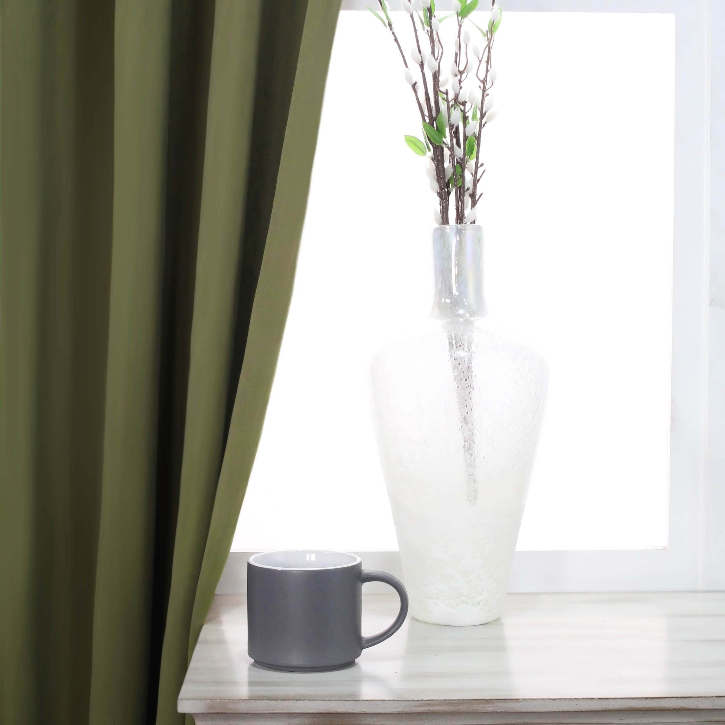 Solid Classic Modern Grommet Blackout Curtain Set - Omnigoodsstore