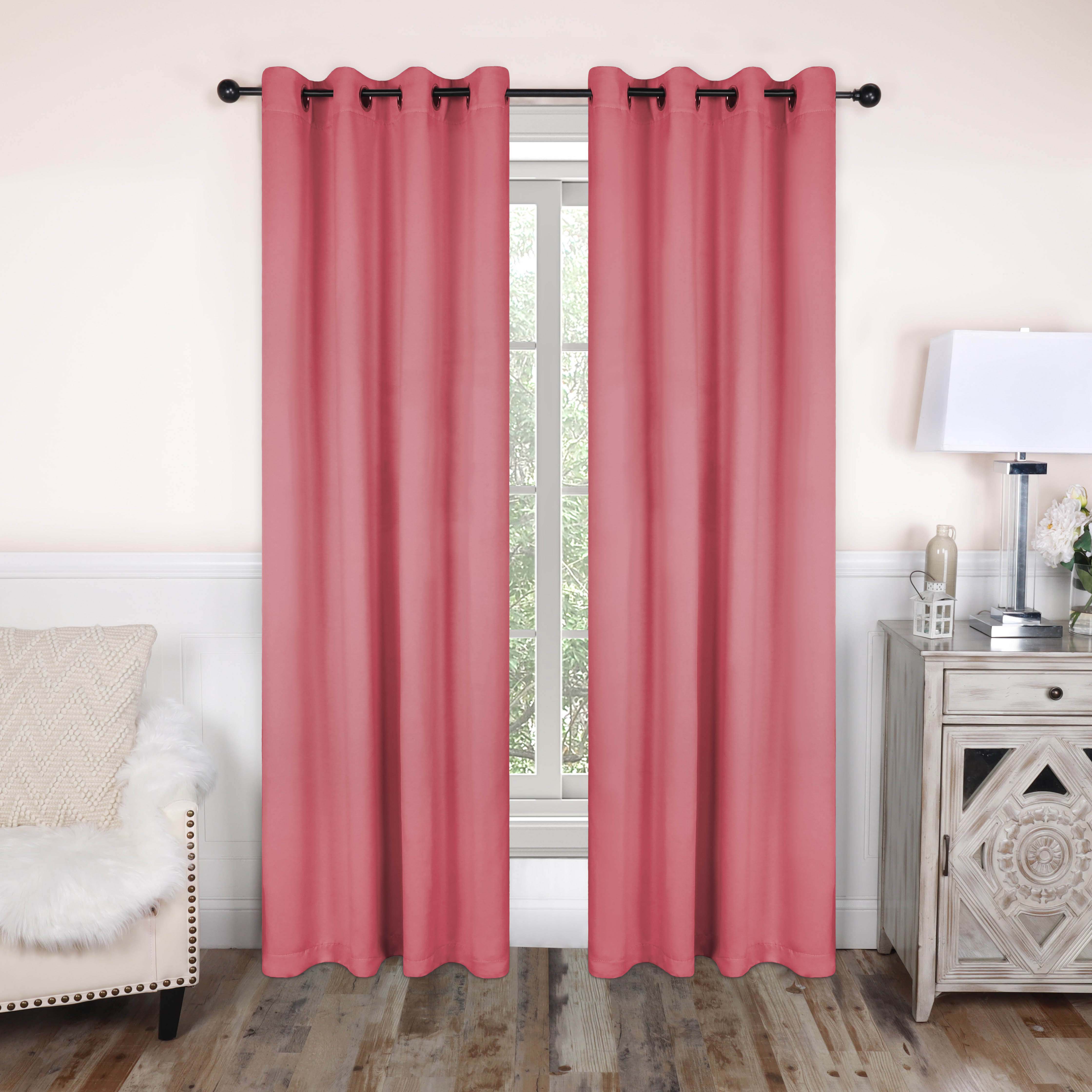 Solid Classic Modern Grommet Blackout Curtain Set - Omnigoodsstore