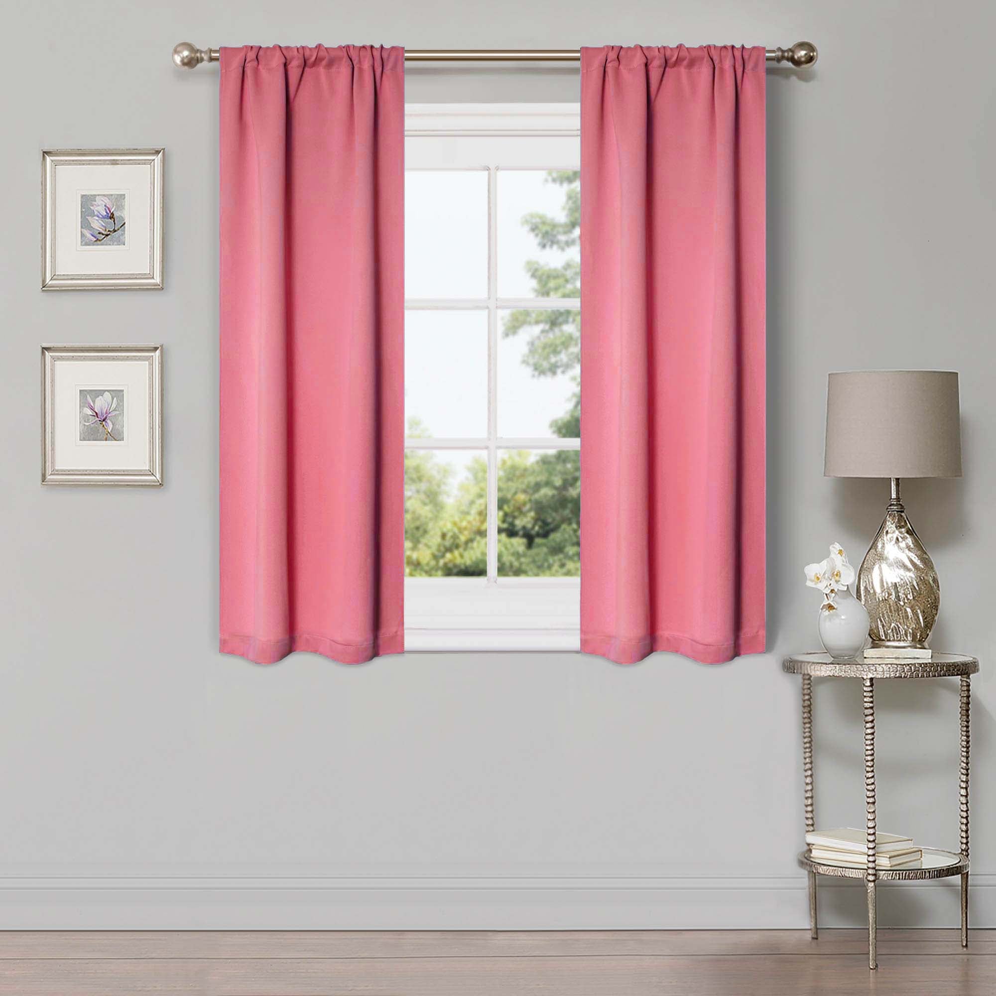 Solid Classic Modern Rod Pocket Blackout Curtain Set - Omnigoodsstore