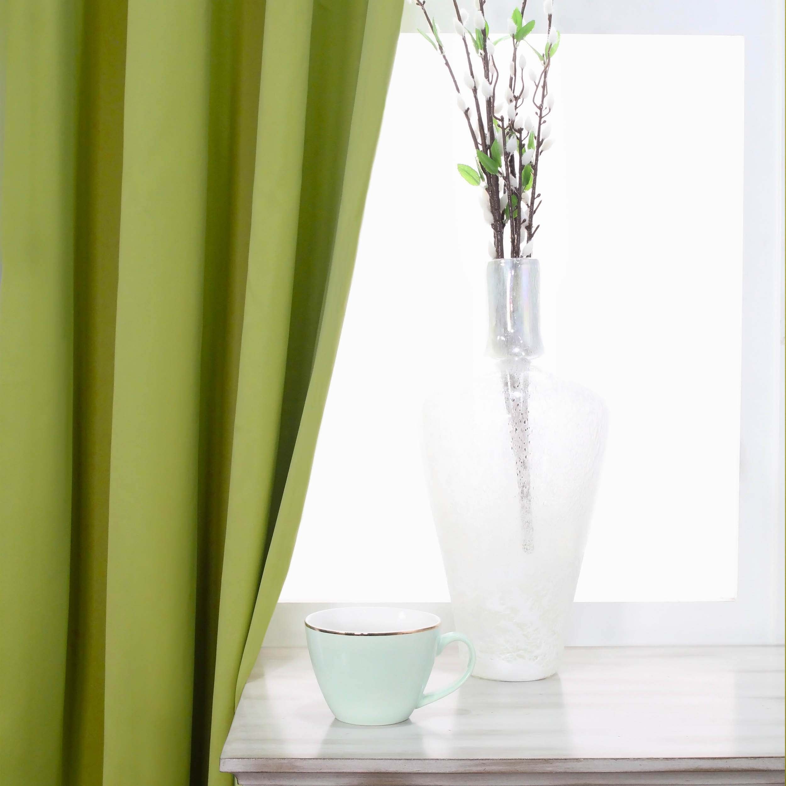 Solid Classic Modern Grommet Blackout Curtain Set - Omnigoodsstore