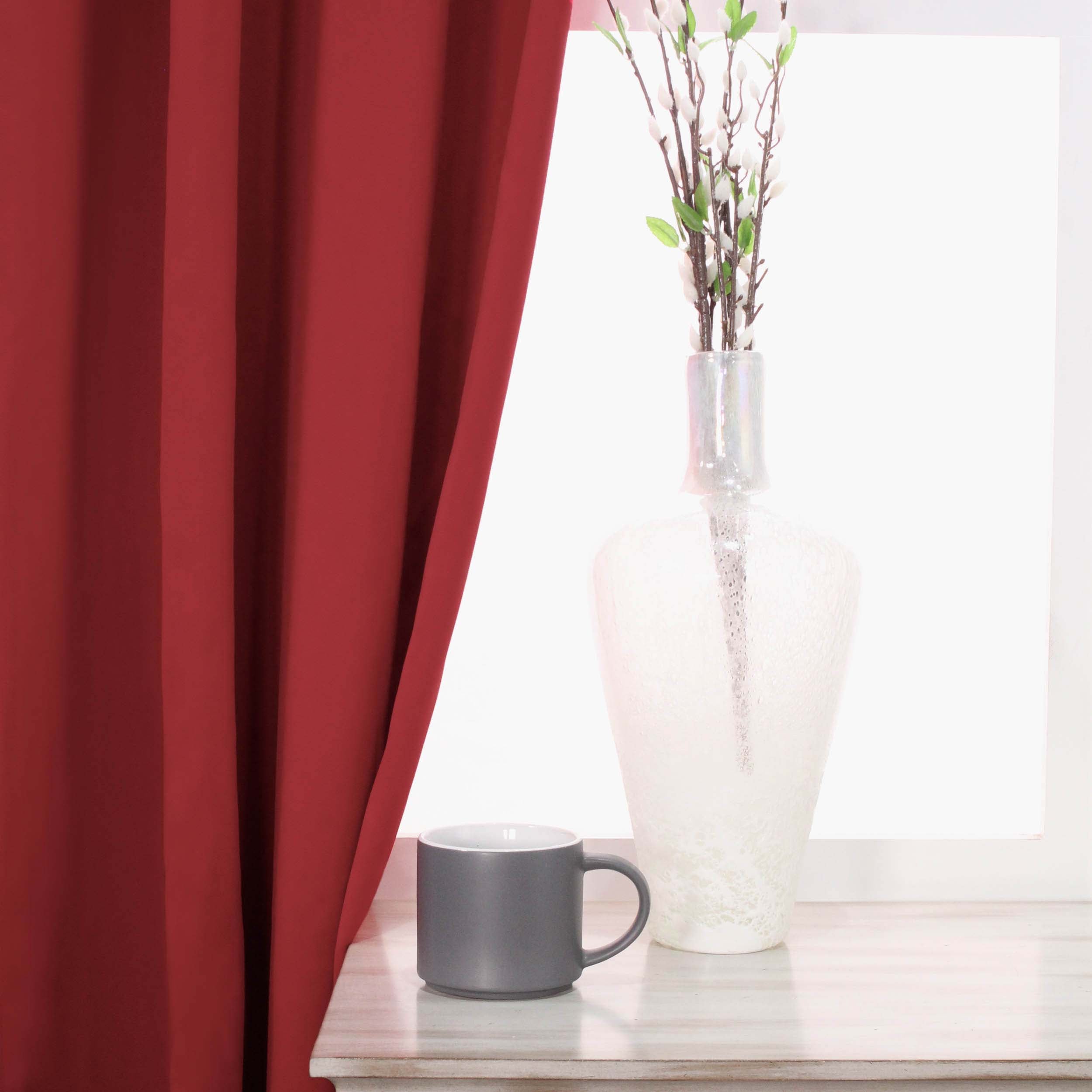 Solid Classic Modern Grommet Blackout Curtain Set - Omnigoodsstore