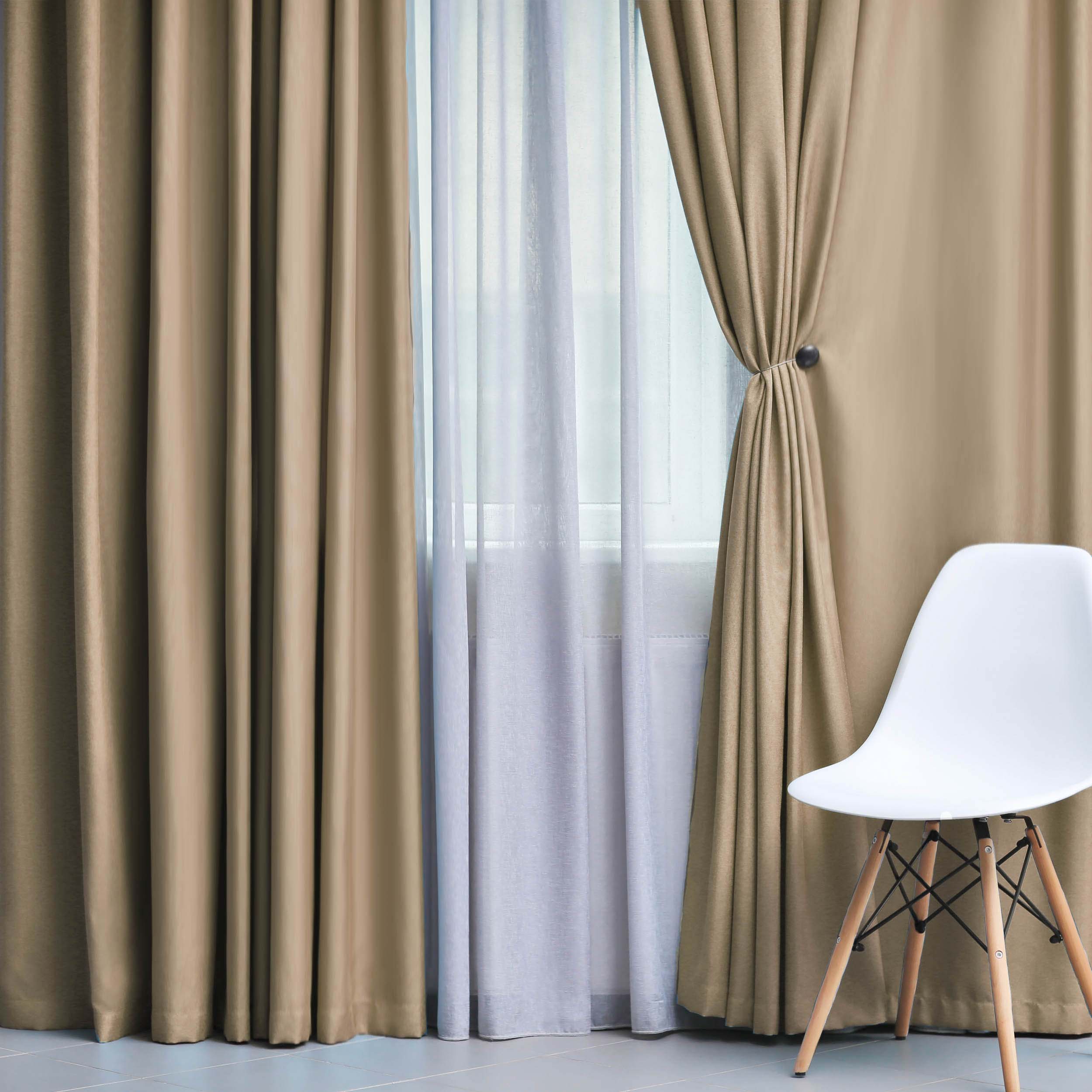 Solid Classic Modern Grommet Blackout Curtain Set - Omnigoodsstore