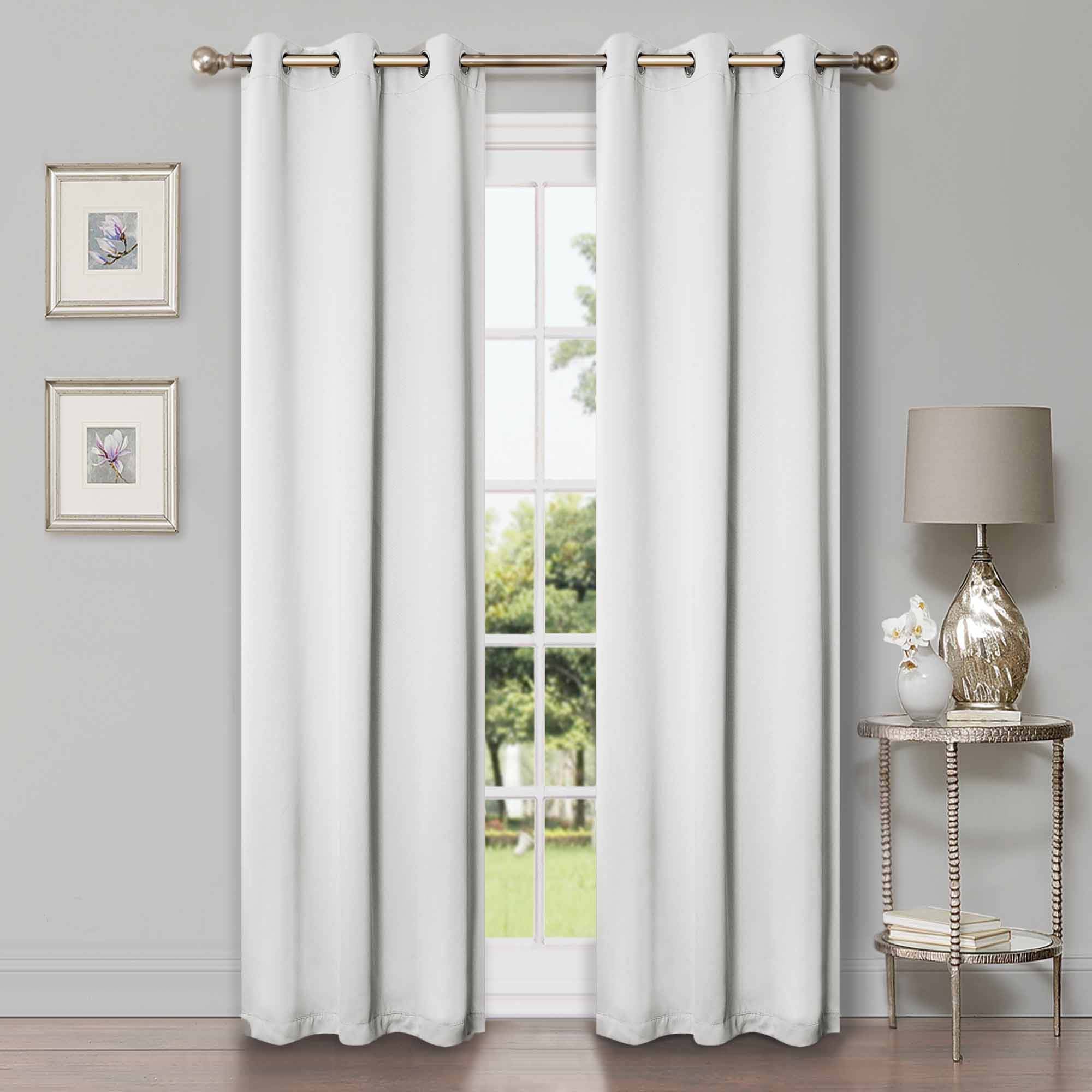 Solid Classic Modern Grommet Blackout Curtain Set - Omnigoodsstore