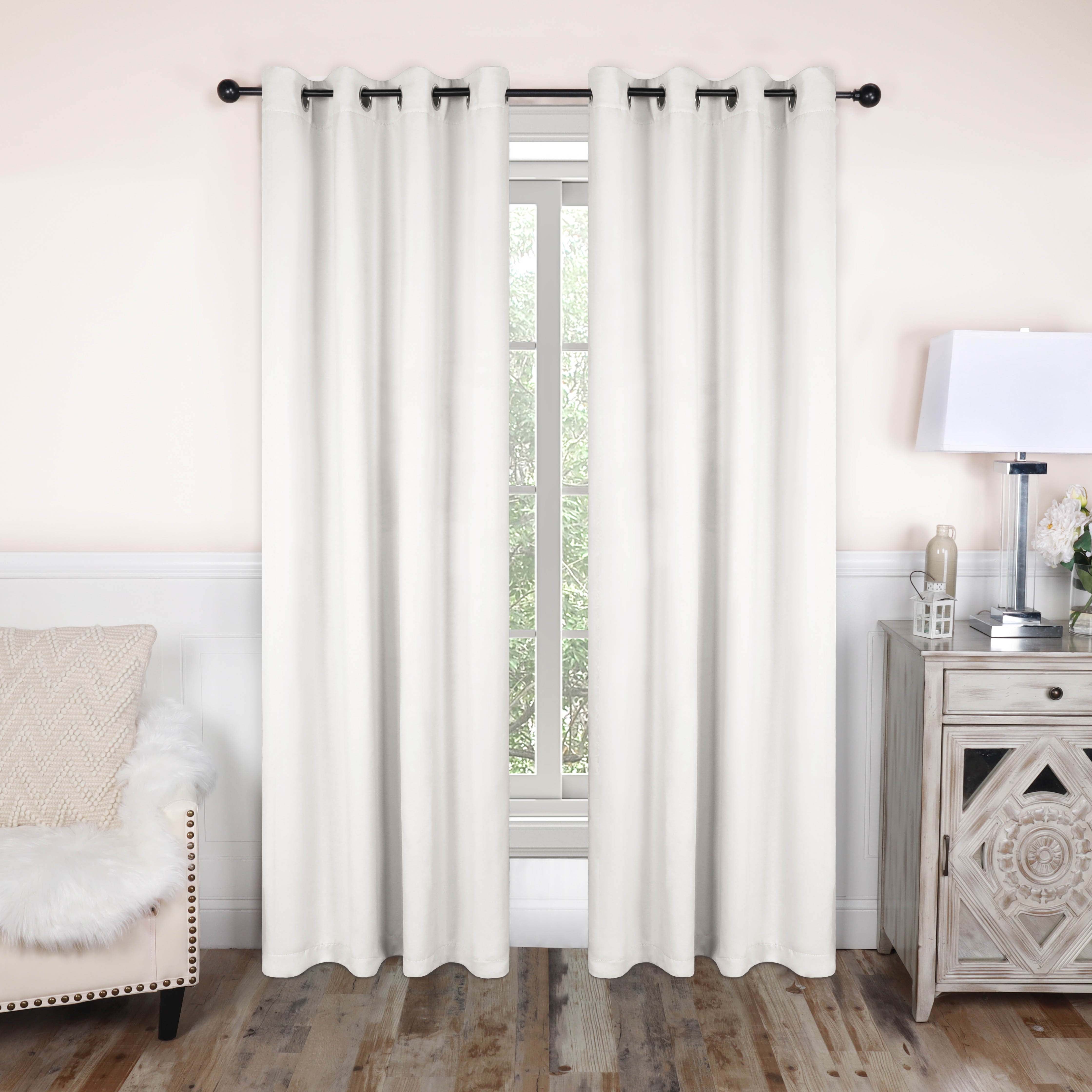Solid Classic Modern Grommet Blackout Curtain Set - Omnigoodsstore