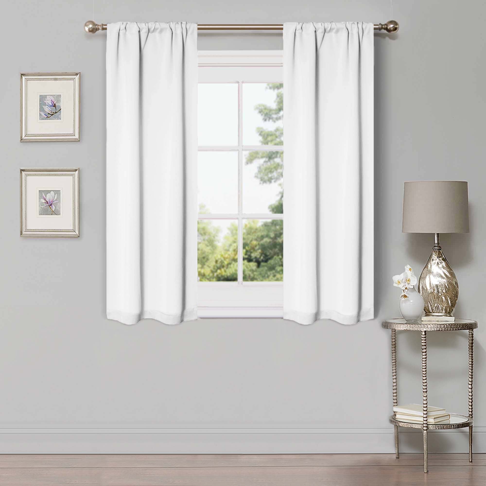 Solid Classic Modern Rod Pocket Blackout Curtain Set - Omnigoodsstore